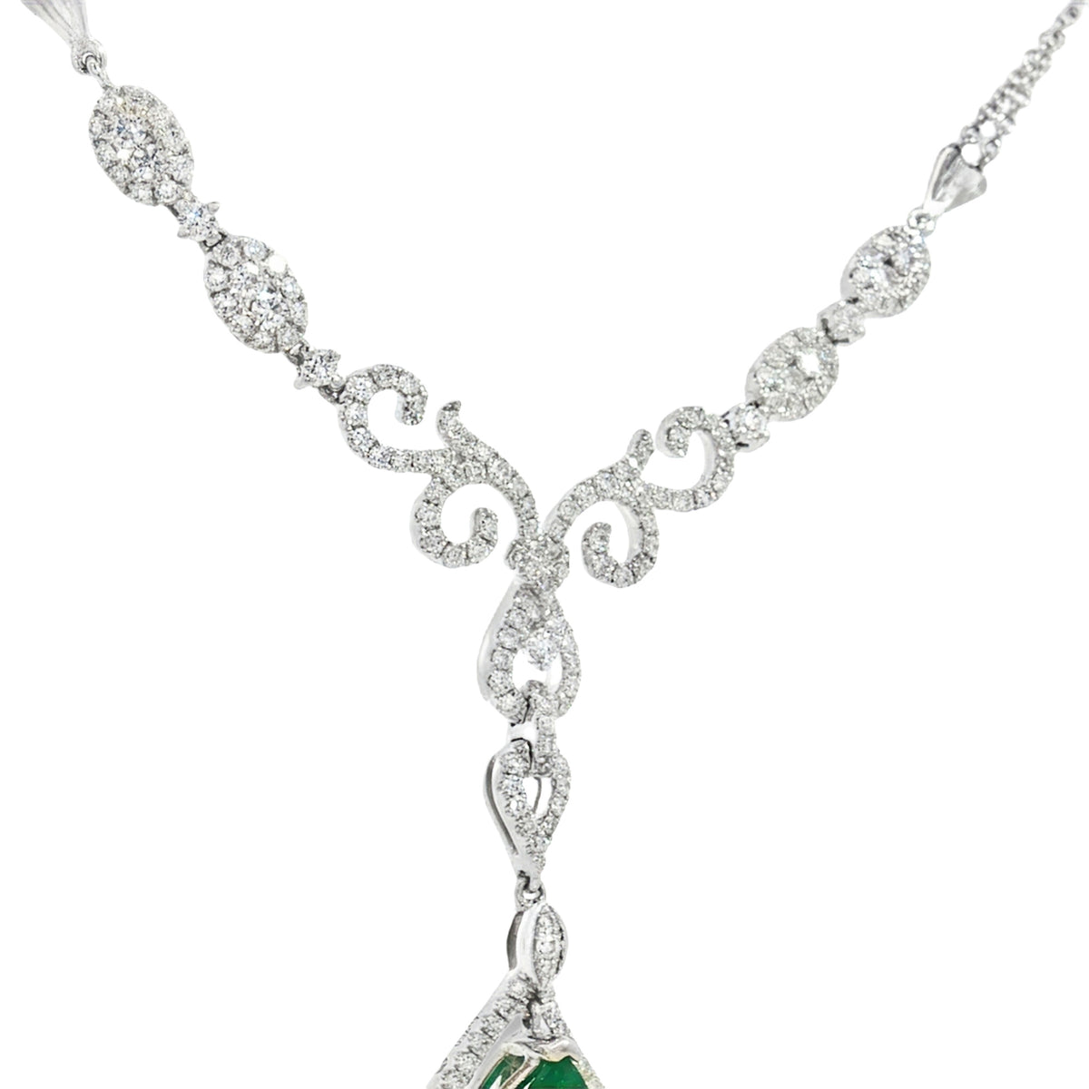 GARGANTILLA CON ESMERALDA Y DIAMANTES