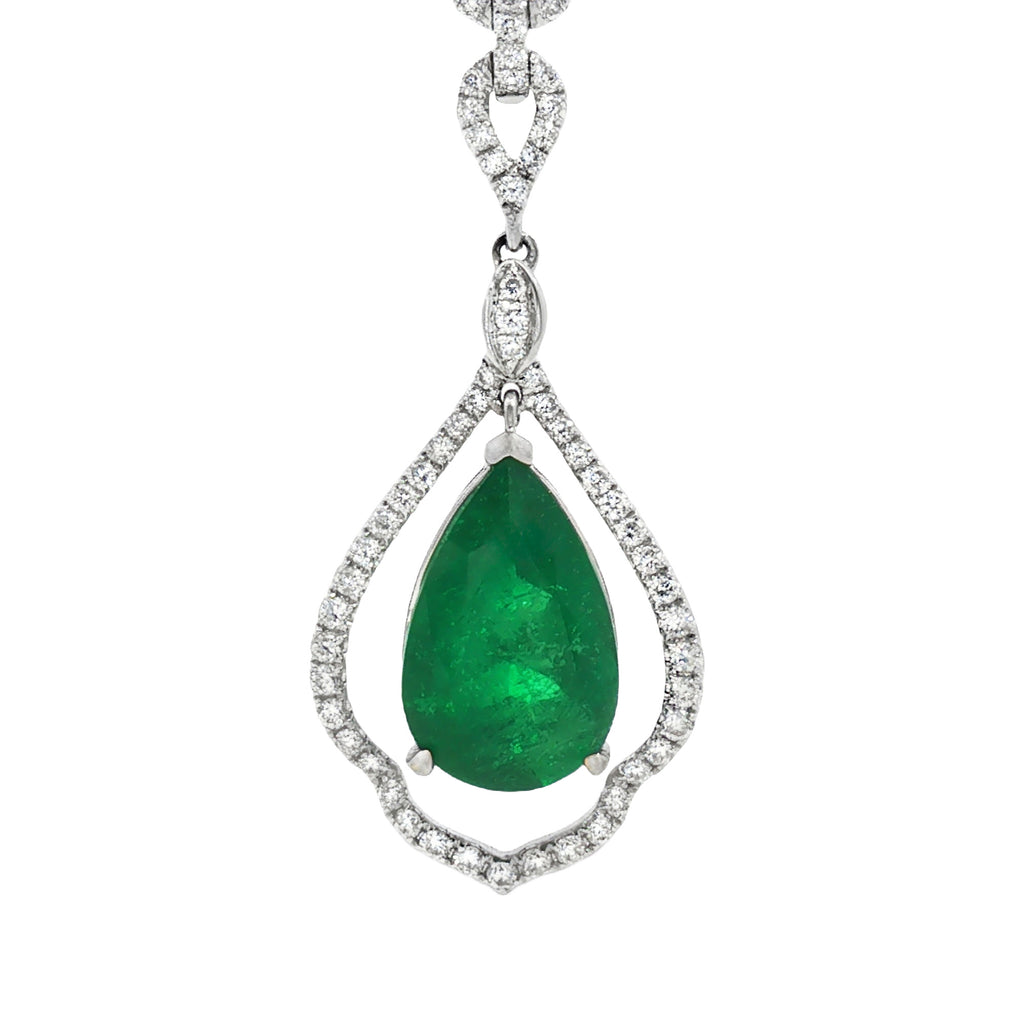 GARGANTILLA CON ESMERALDA Y DIAMANTES