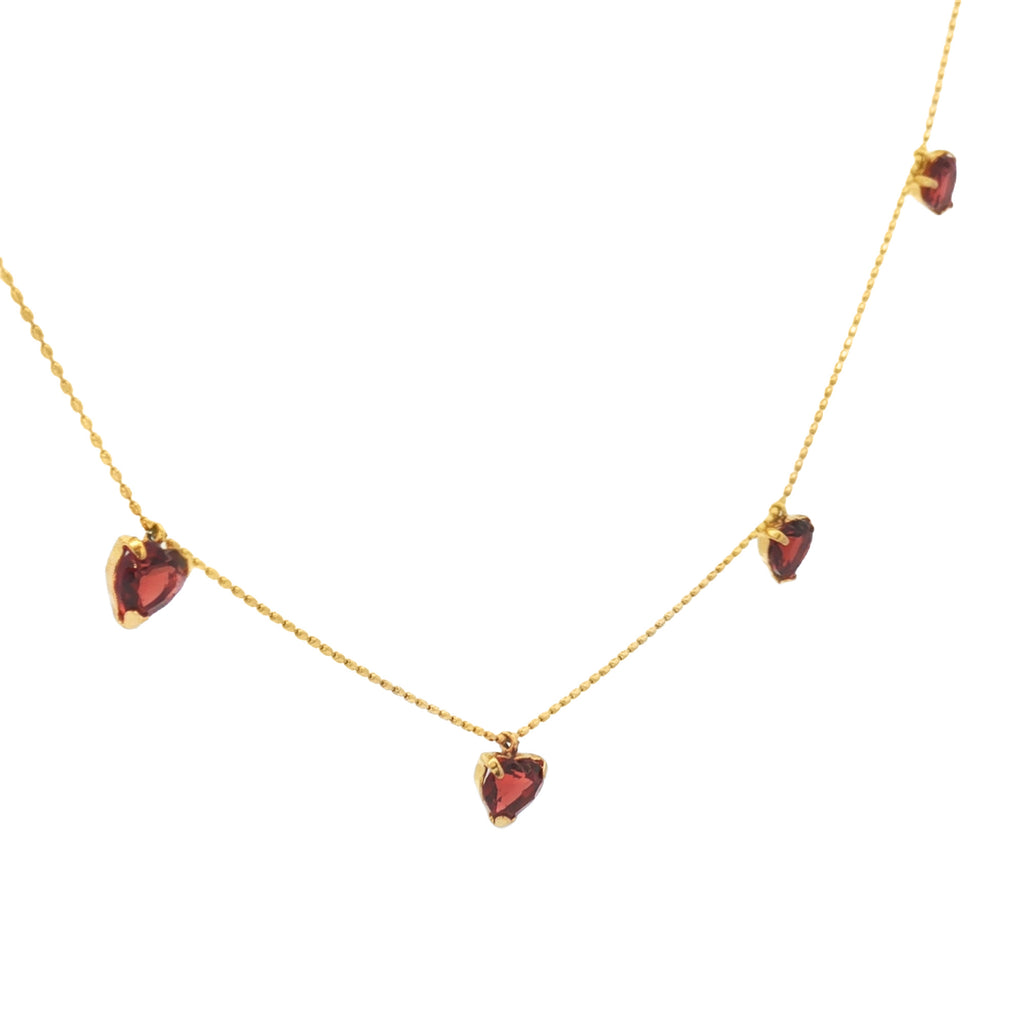 GARGANTILLA CON GRANATE CORAZÓN