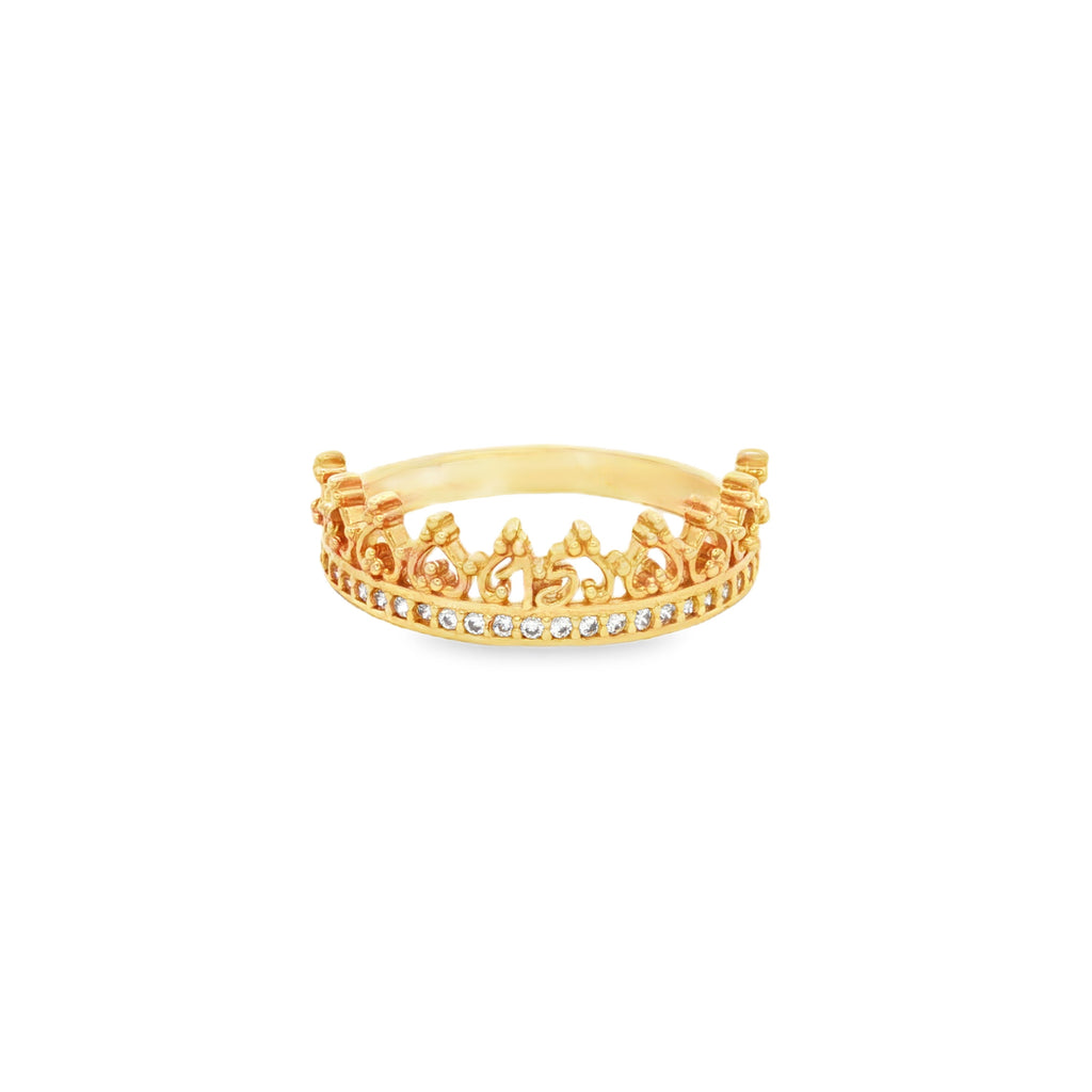 ANILLO CORONA 15 AÑOS CON ZIRCÓN