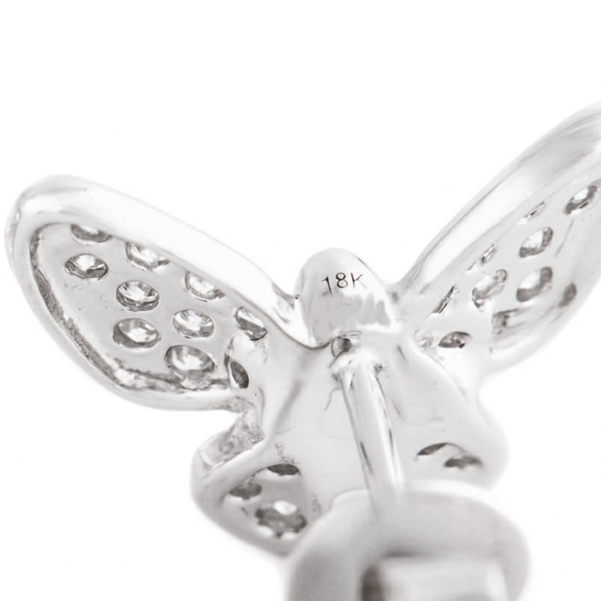 ARETES MARIPOSA CON DIAMANTES