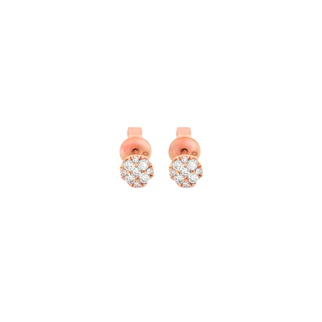 ARETES FLOR CON DIAMANTES