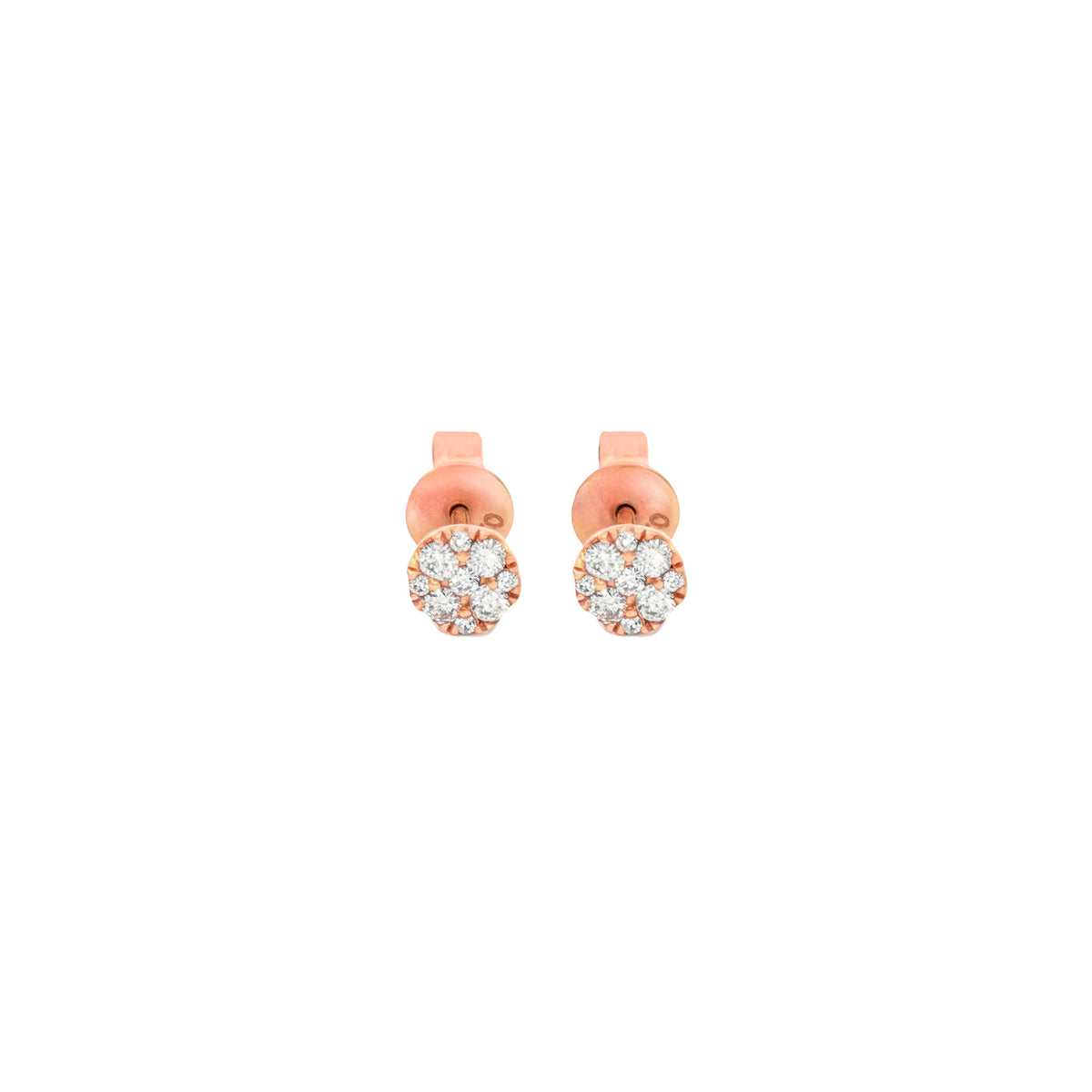 ARETES FLOR CON DIAMANTES