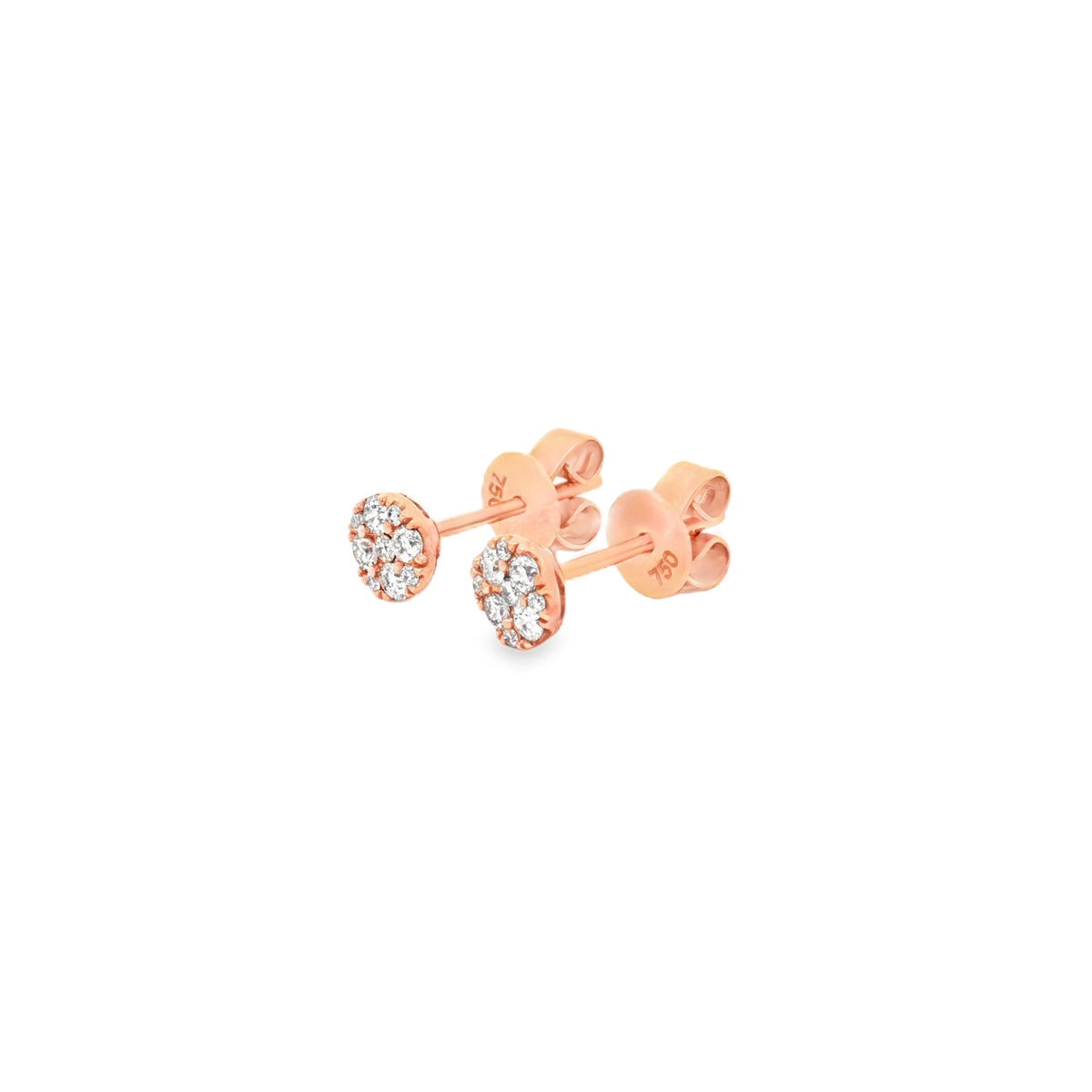 ARETES FLOR CON DIAMANTES