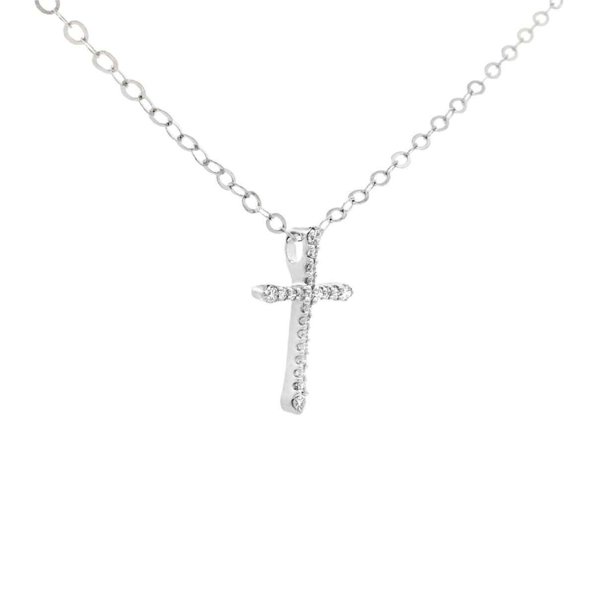 DIJE CRUZ PAVÉ DE DIAMANTES