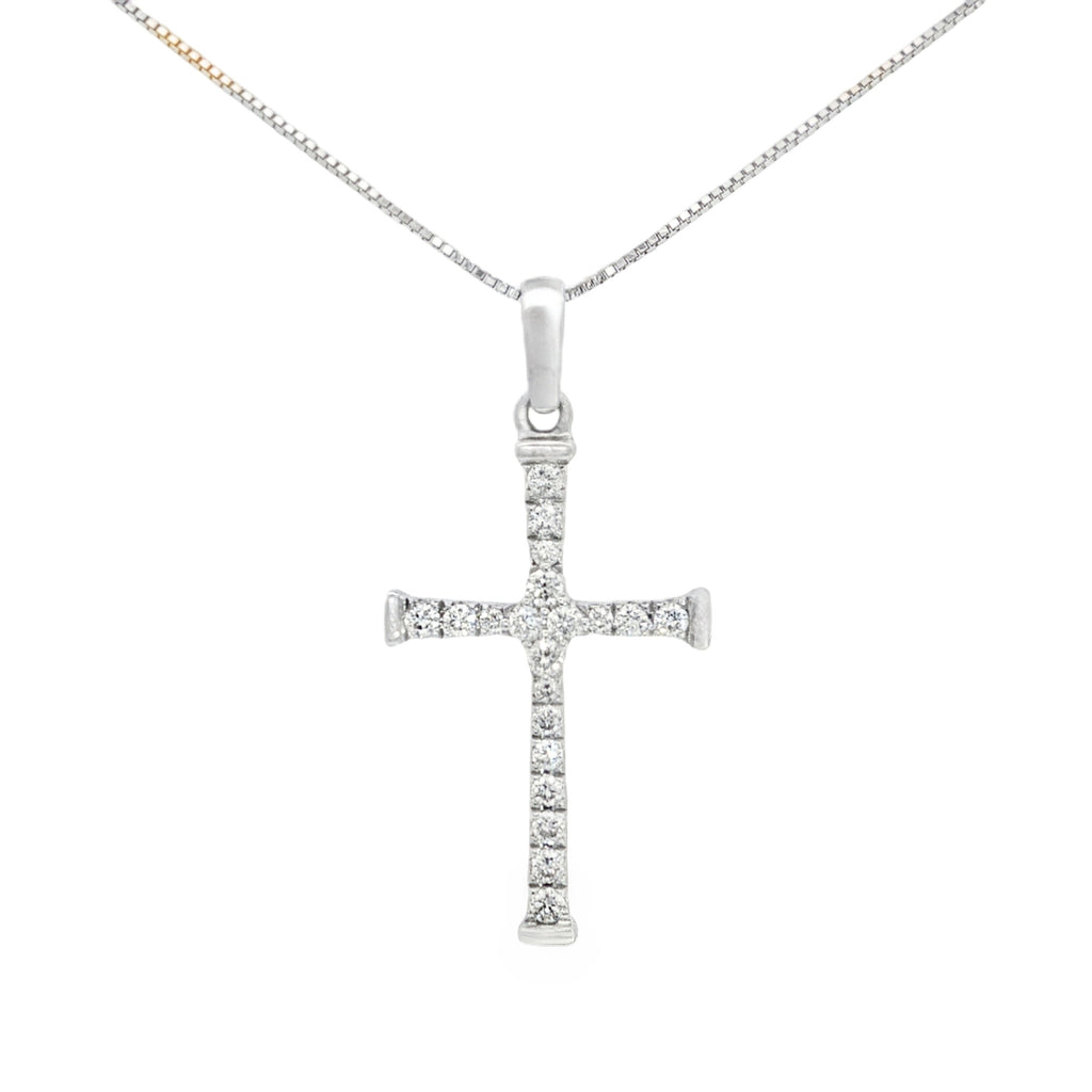 DIJE CRUZ DIAMANTES ENGASTE UÑAS