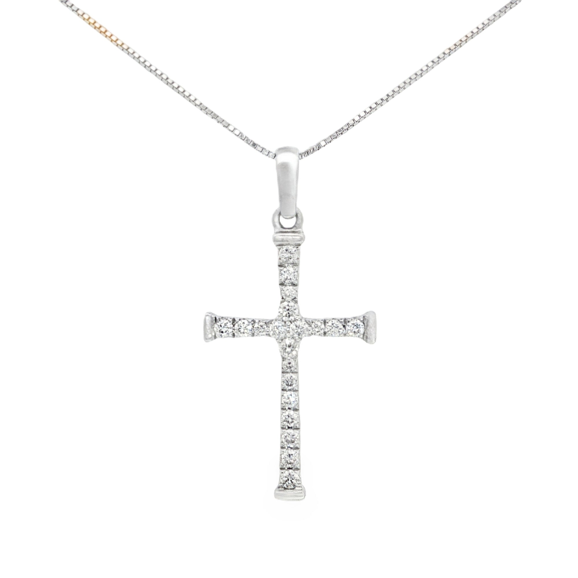 DIJE CRUZ DIAMANTES ENGASTE UÑAS