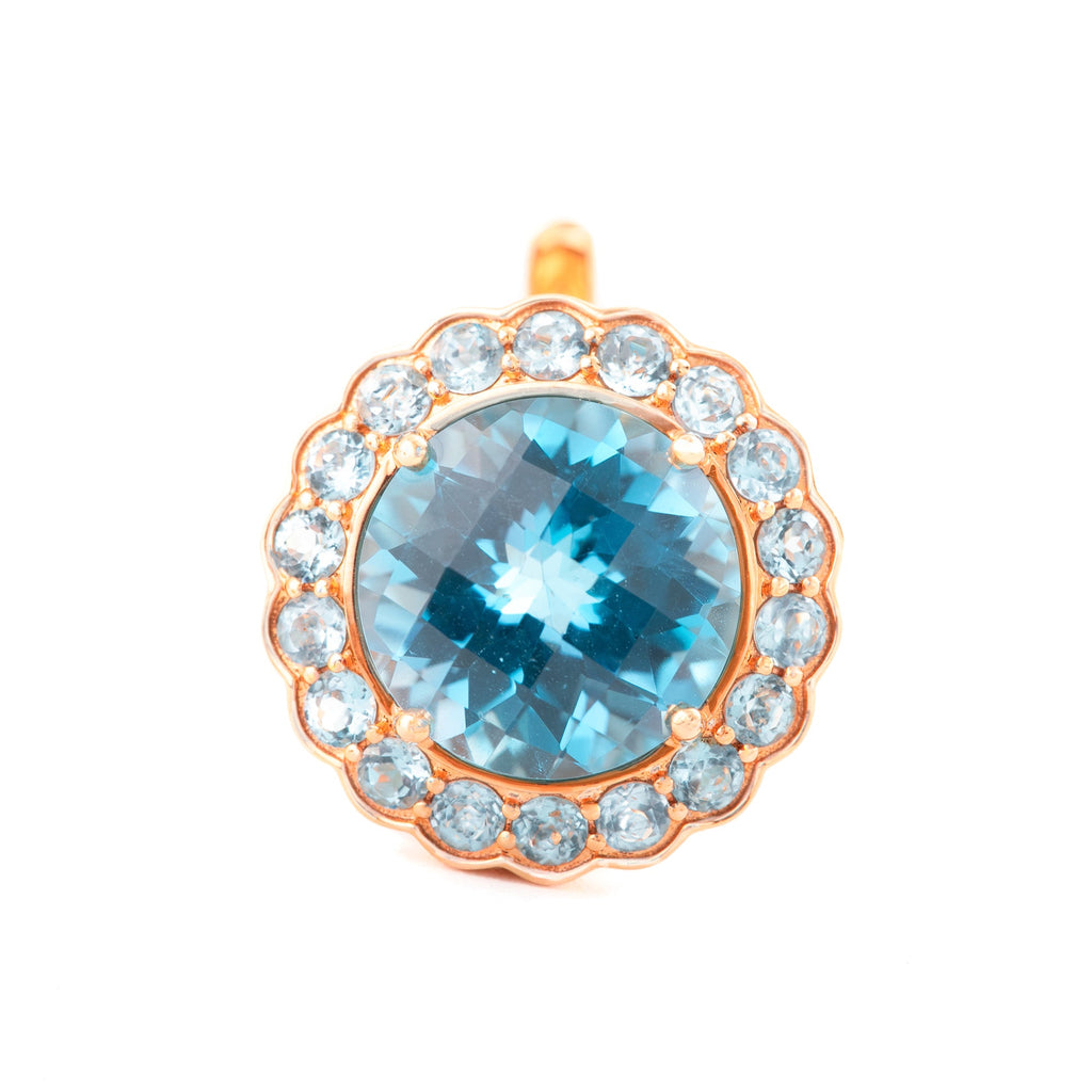 ARETES FLOR CON TOPACIO