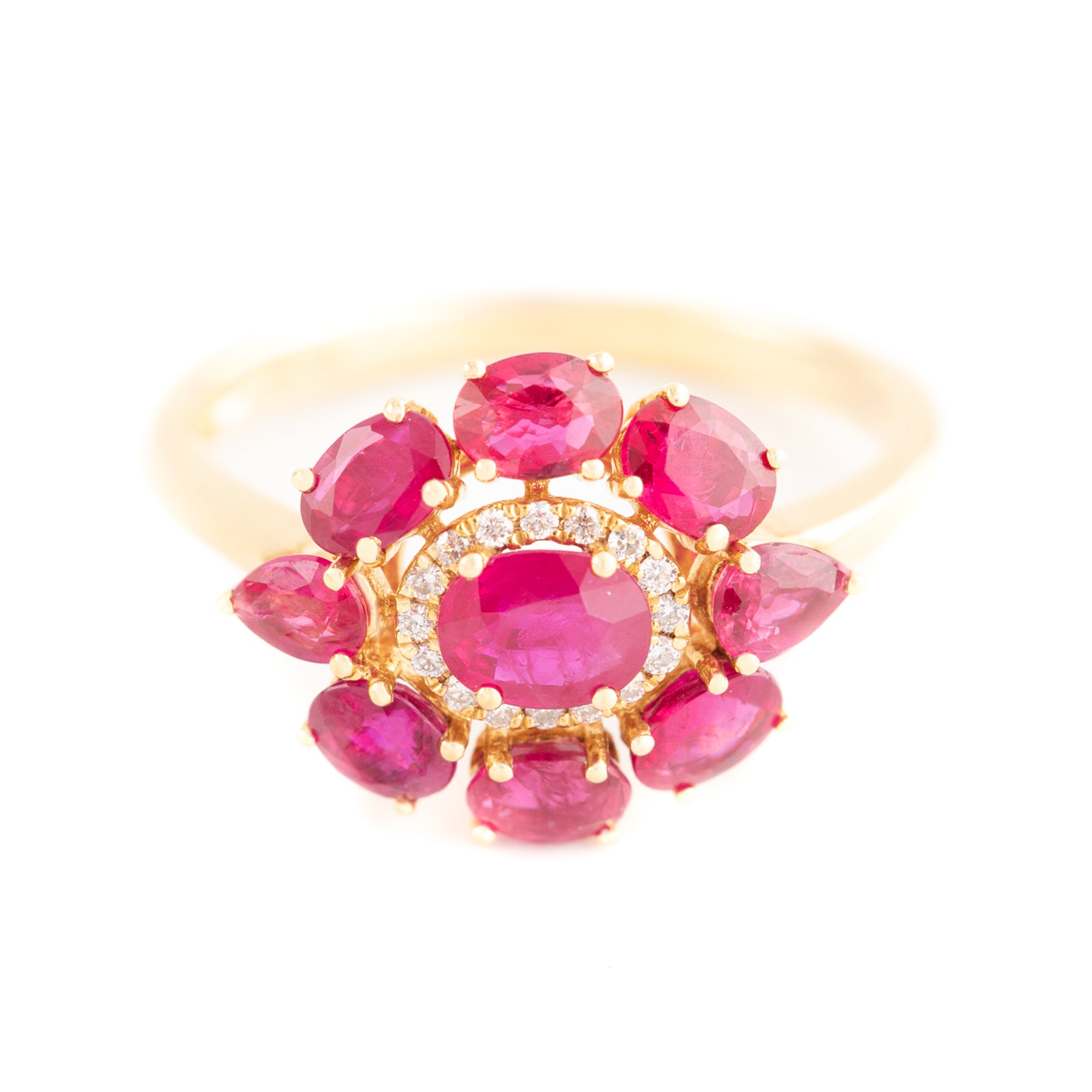 ANILO FLOR RUBIES Y DIAMANTES