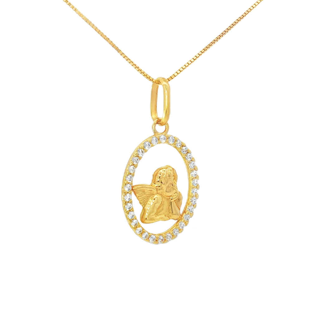 MEDALLA ÁNGEL DE LA GUARDA CON ZIRCONES