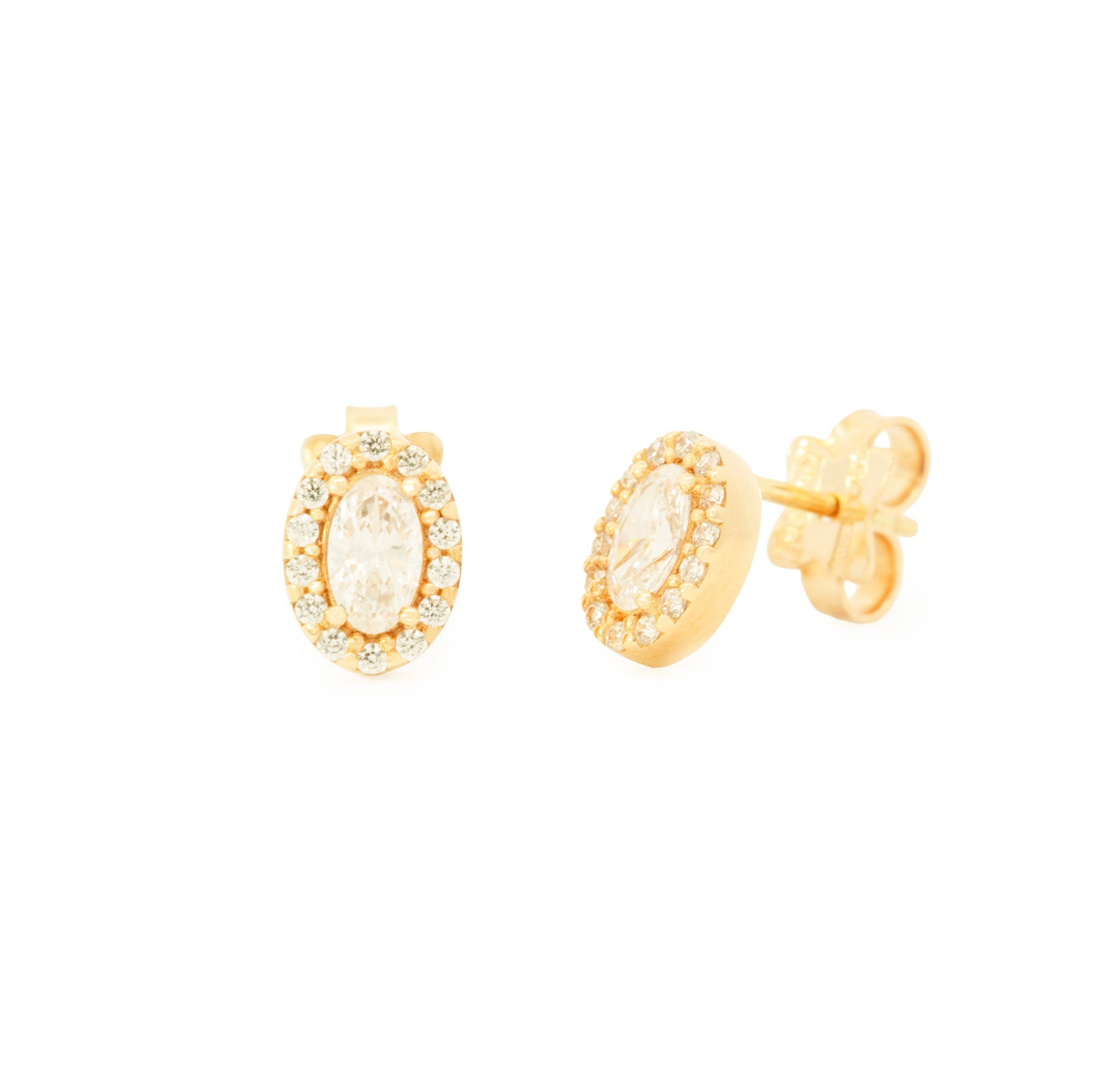 ARETES OVAL ZIRCÓN