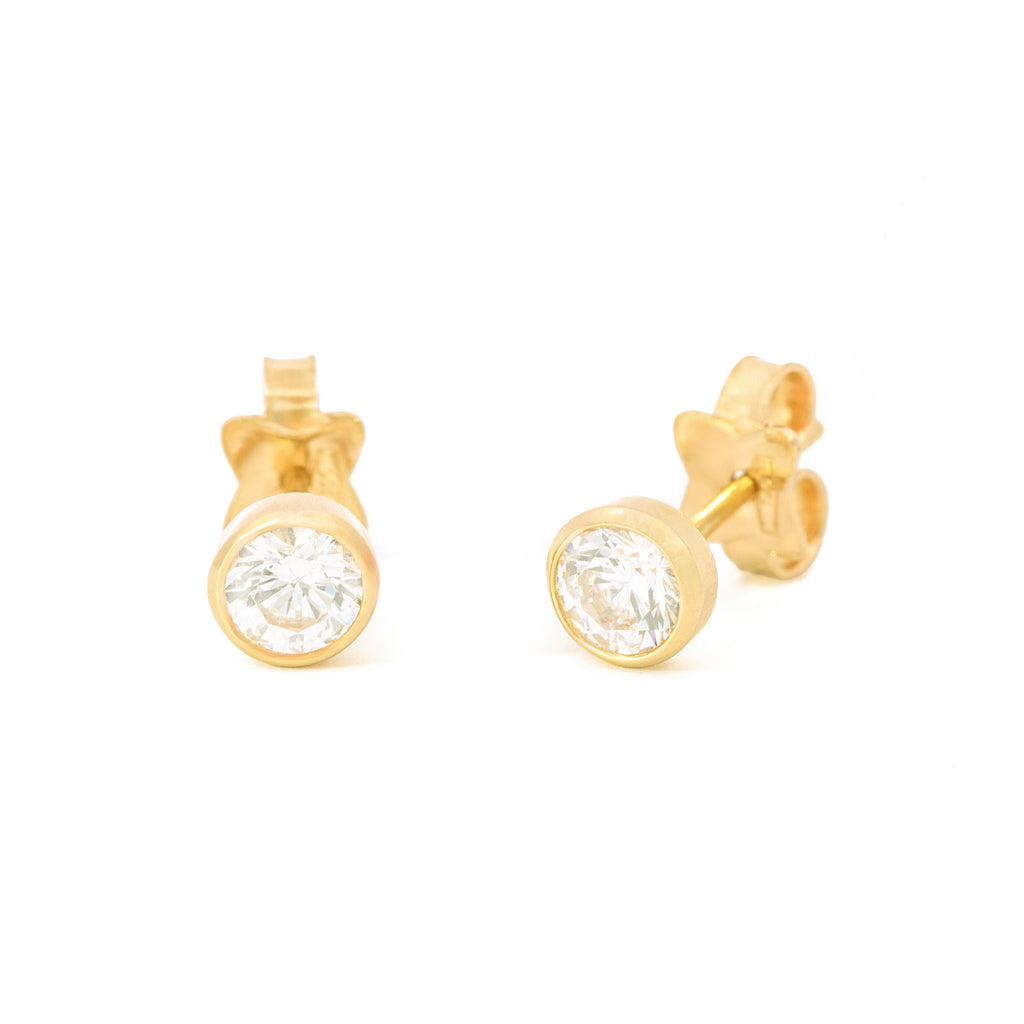 ARETES REDONDO DIAMANTES