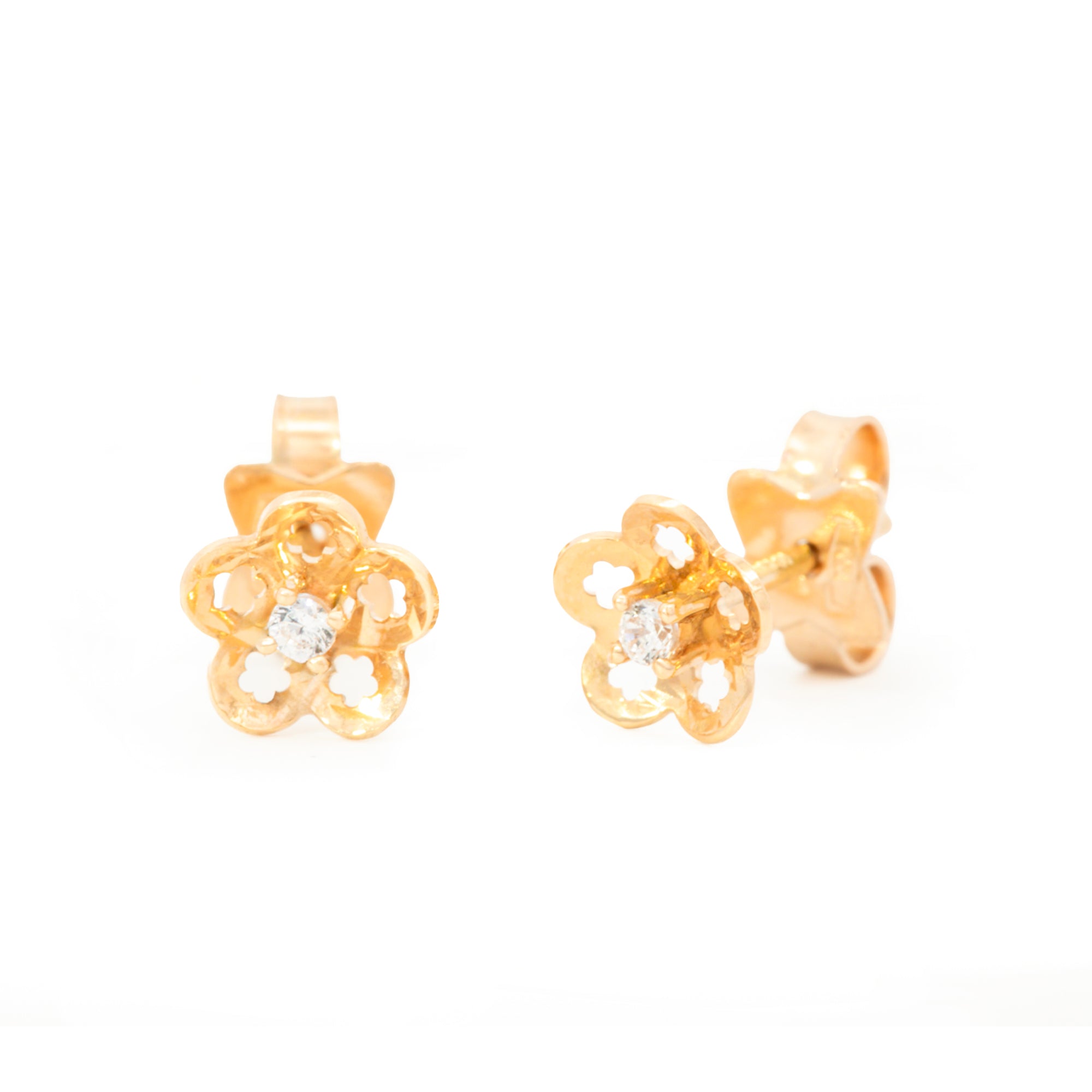 ARETES FLOR ZIRCÓN