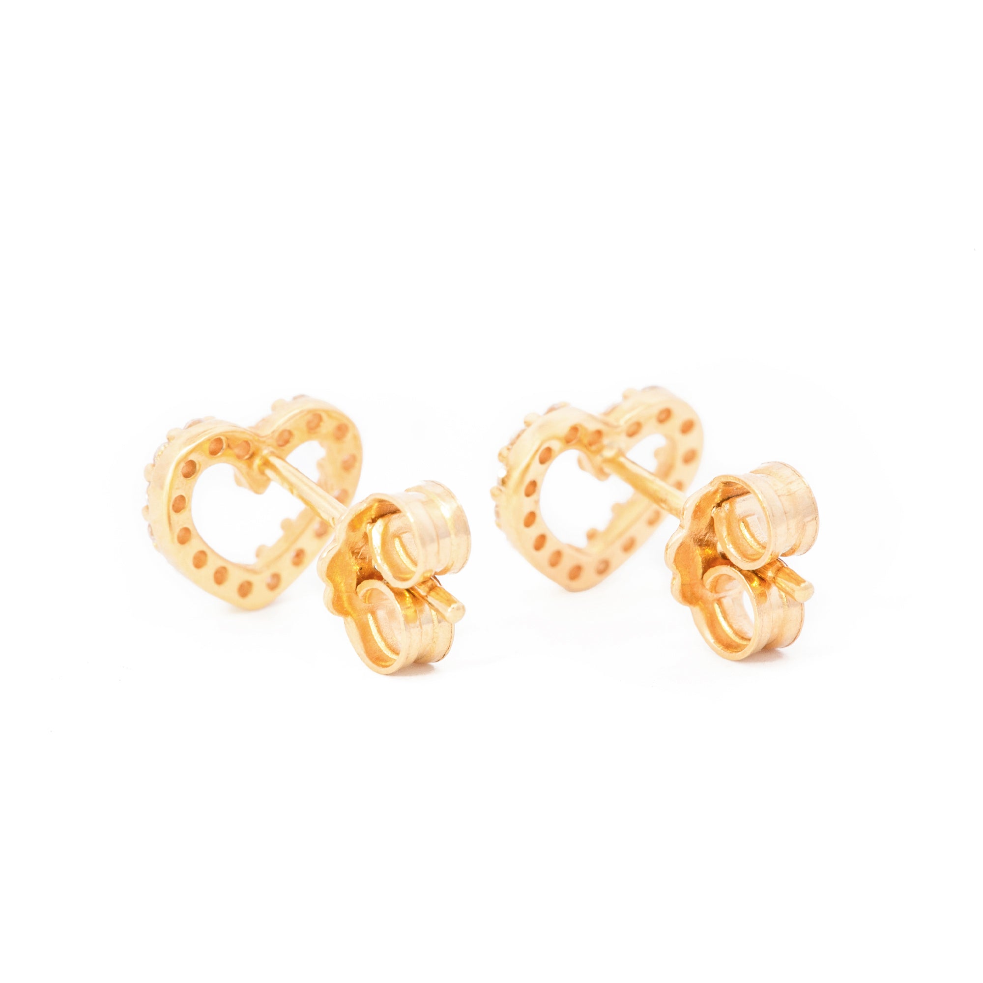 ARETES CORAZÓN SILUETA ZIRCÓN