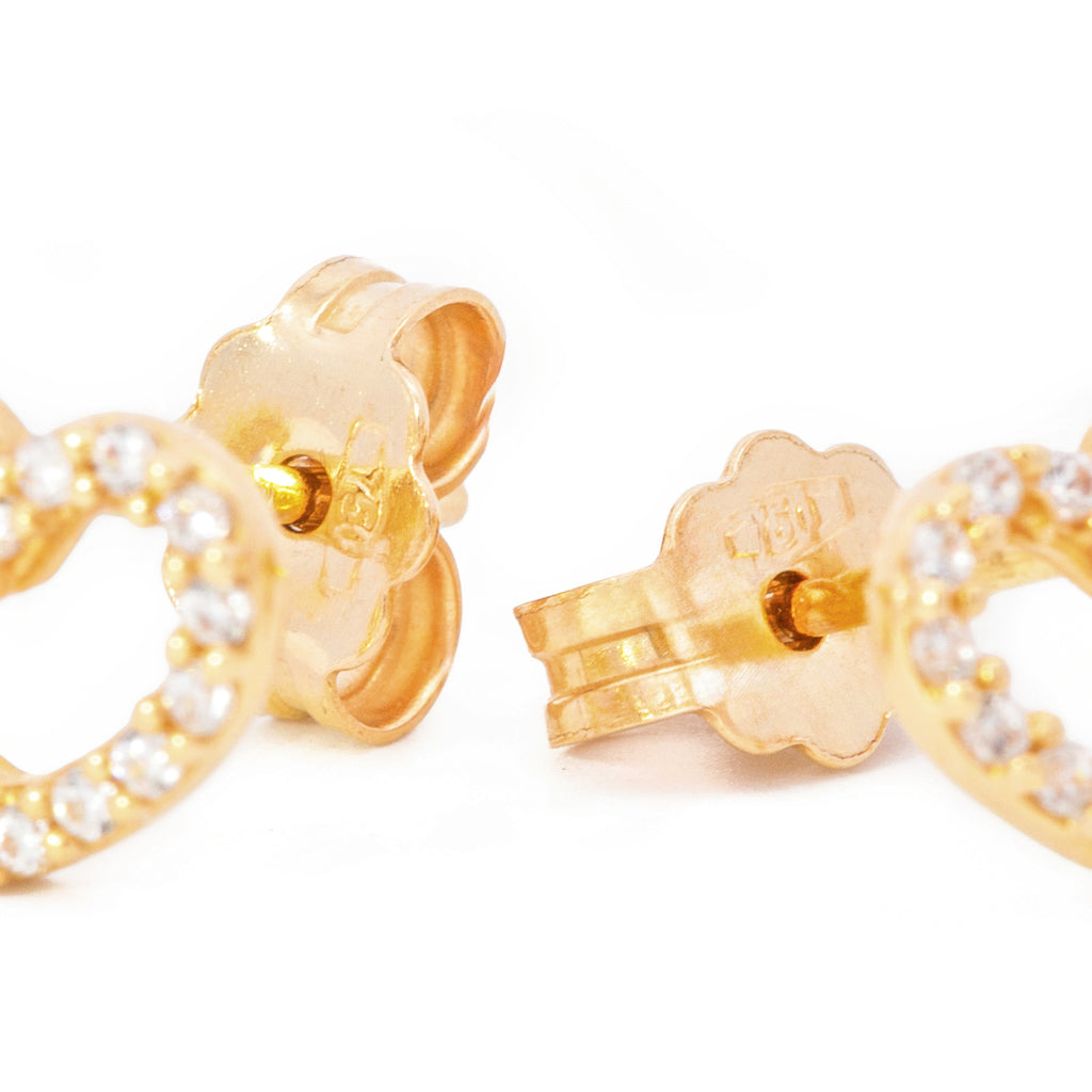 ARETES CORAZÓN SILUETA ZIRCÓN