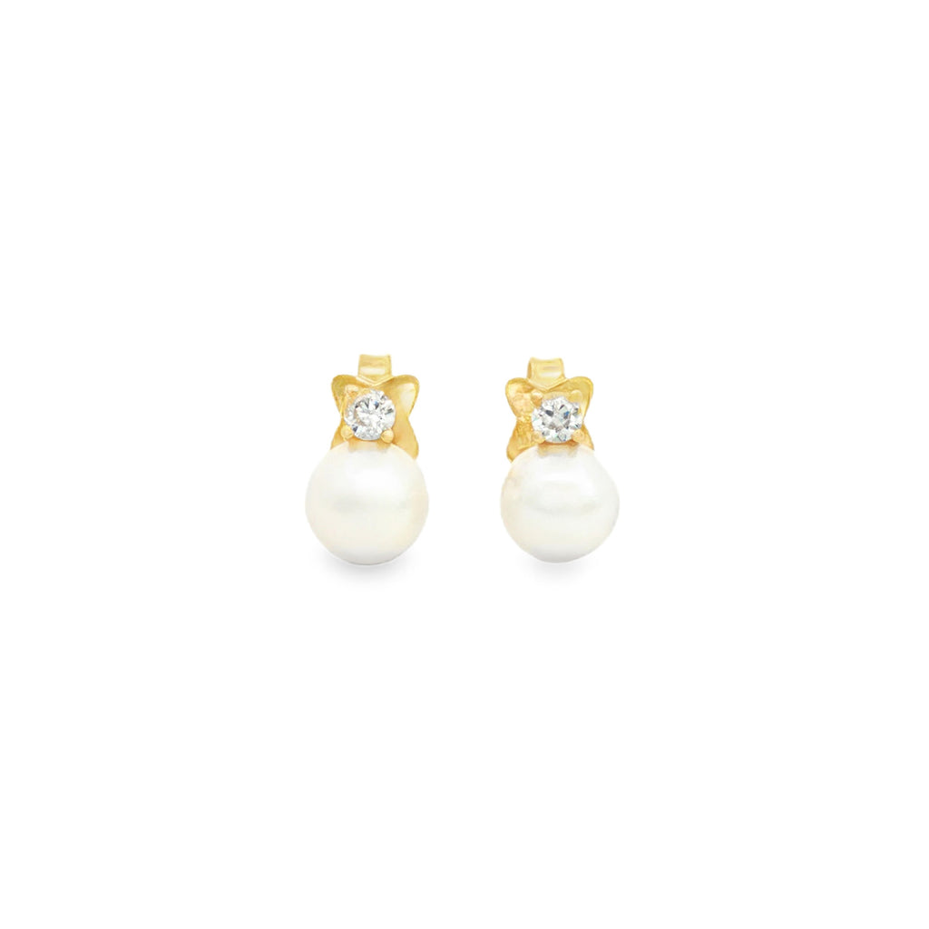 ARETES PERLA Y ZIRCÓN