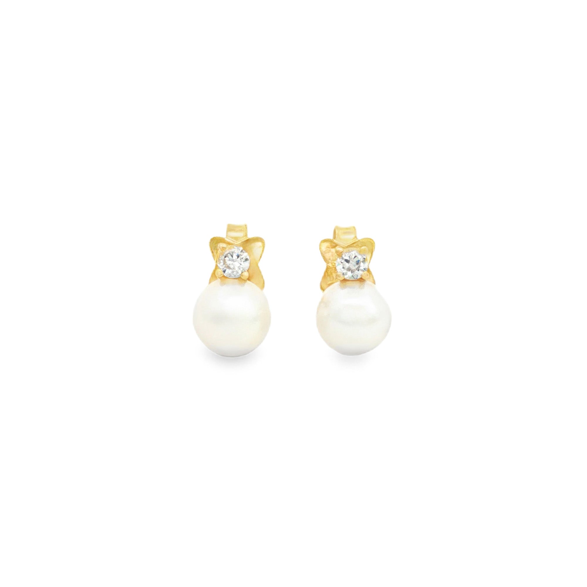 ARETES PERLA Y ZIRCÓN