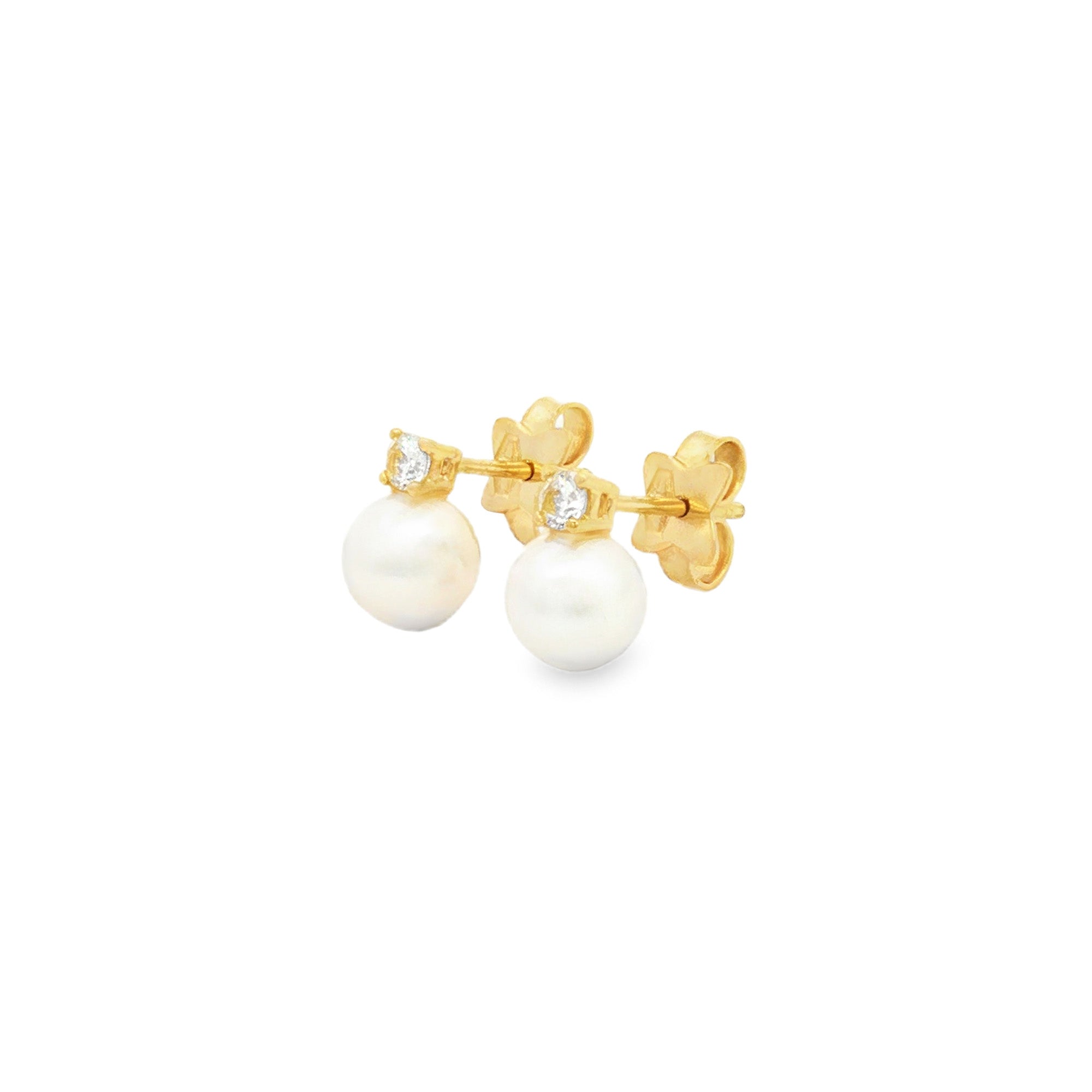 ARETES PERLA Y ZIRCÓN