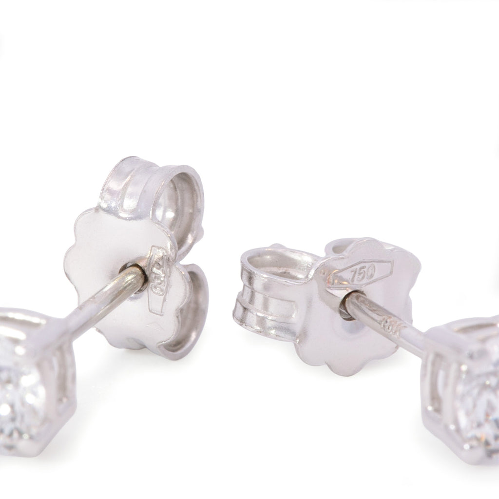 ARETES ORO BLANCO CON ZIRCON