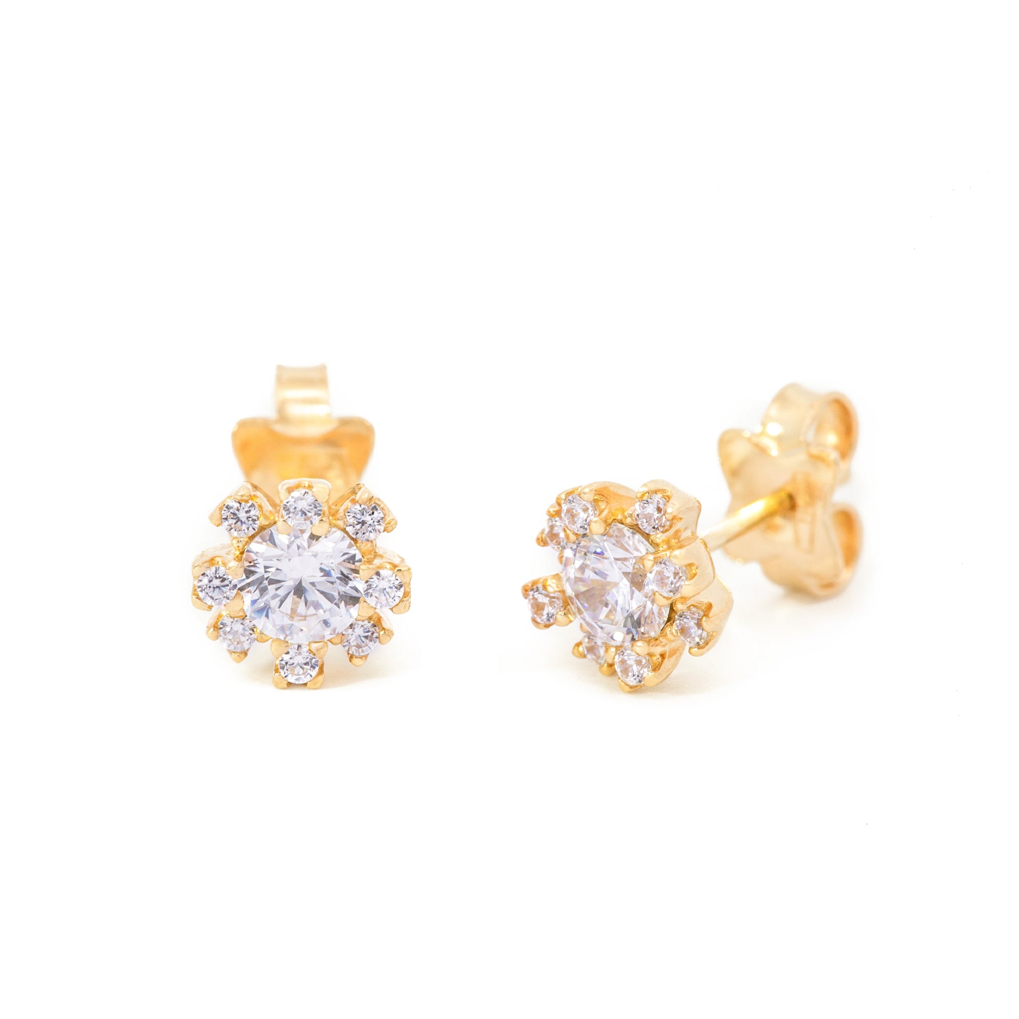 ARETES FLOR ZIRCÓN