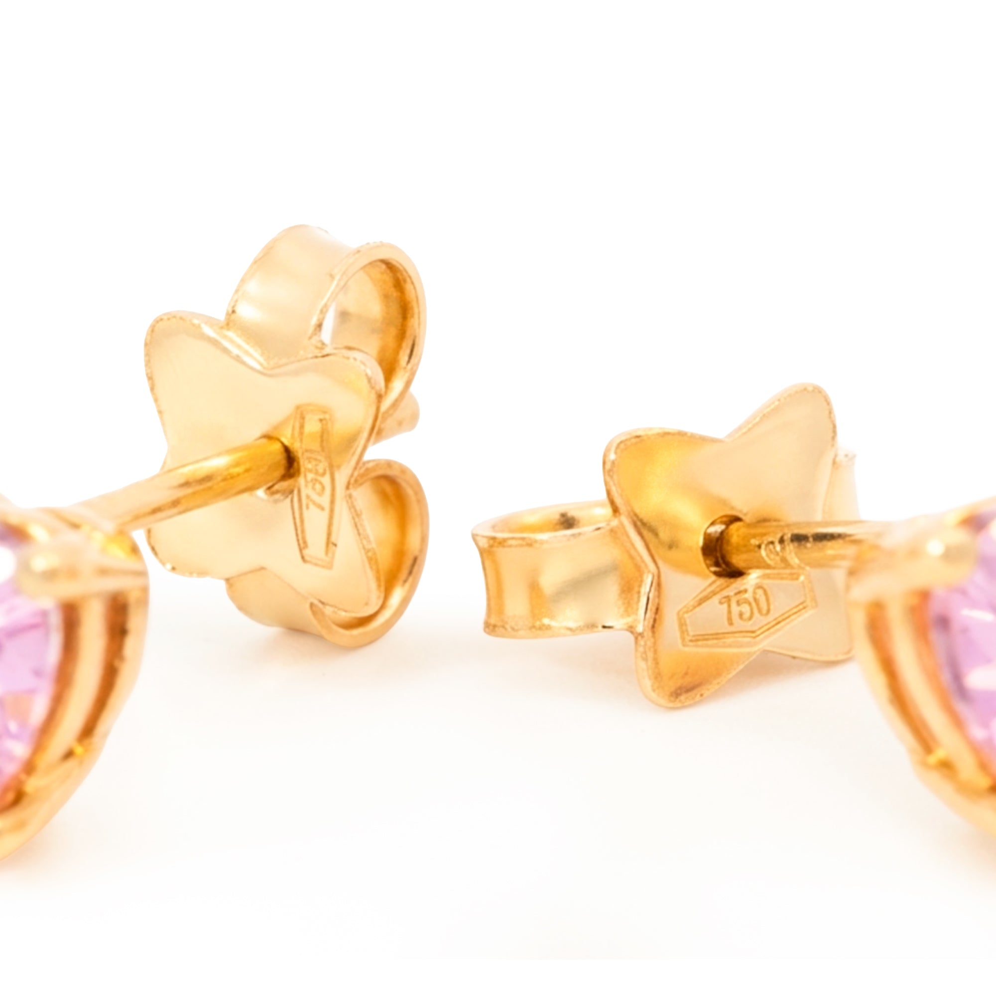 ARETES CORAZÓN ZIRCÓN ROSADO