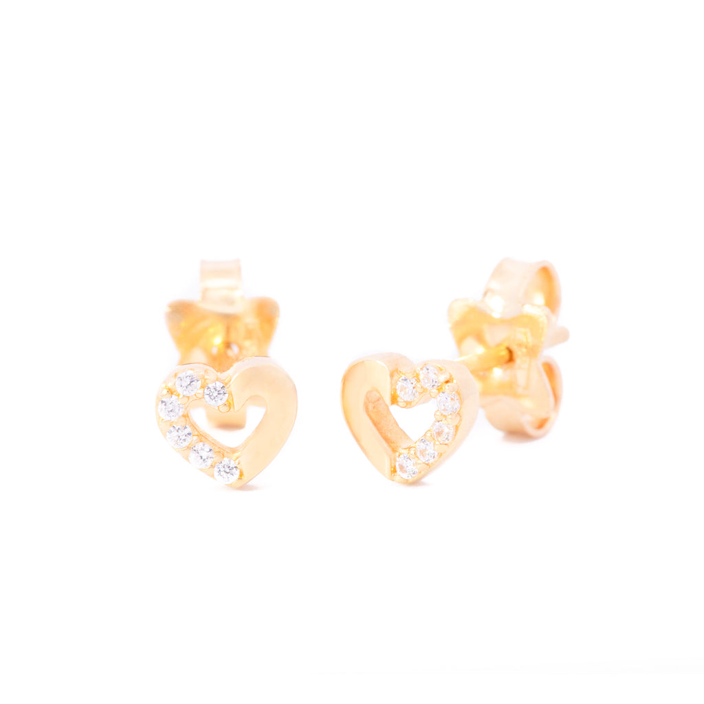 ARETES CORAZÓN ZIRCÓN