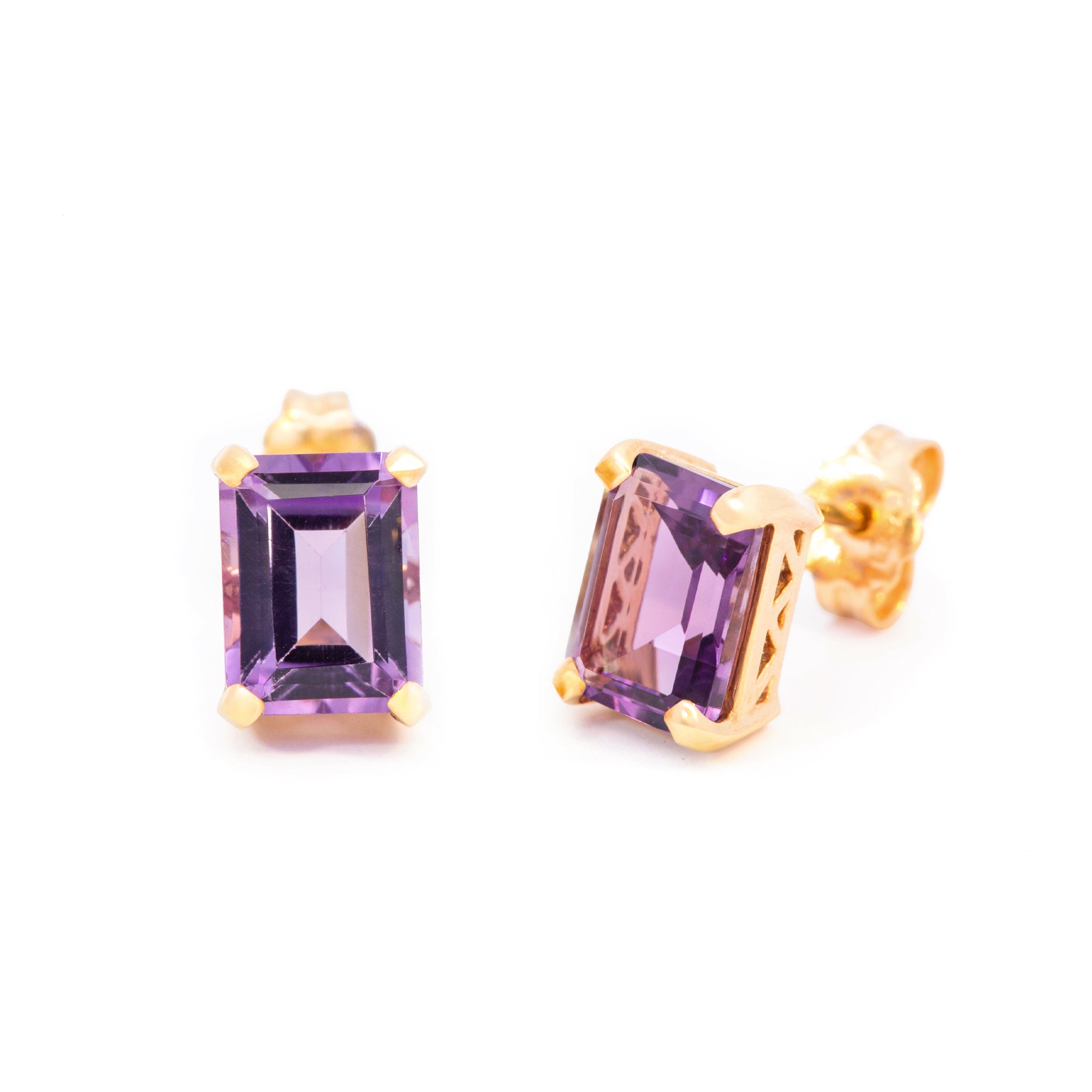 ARETES AMATISTA RECTANGULAR
