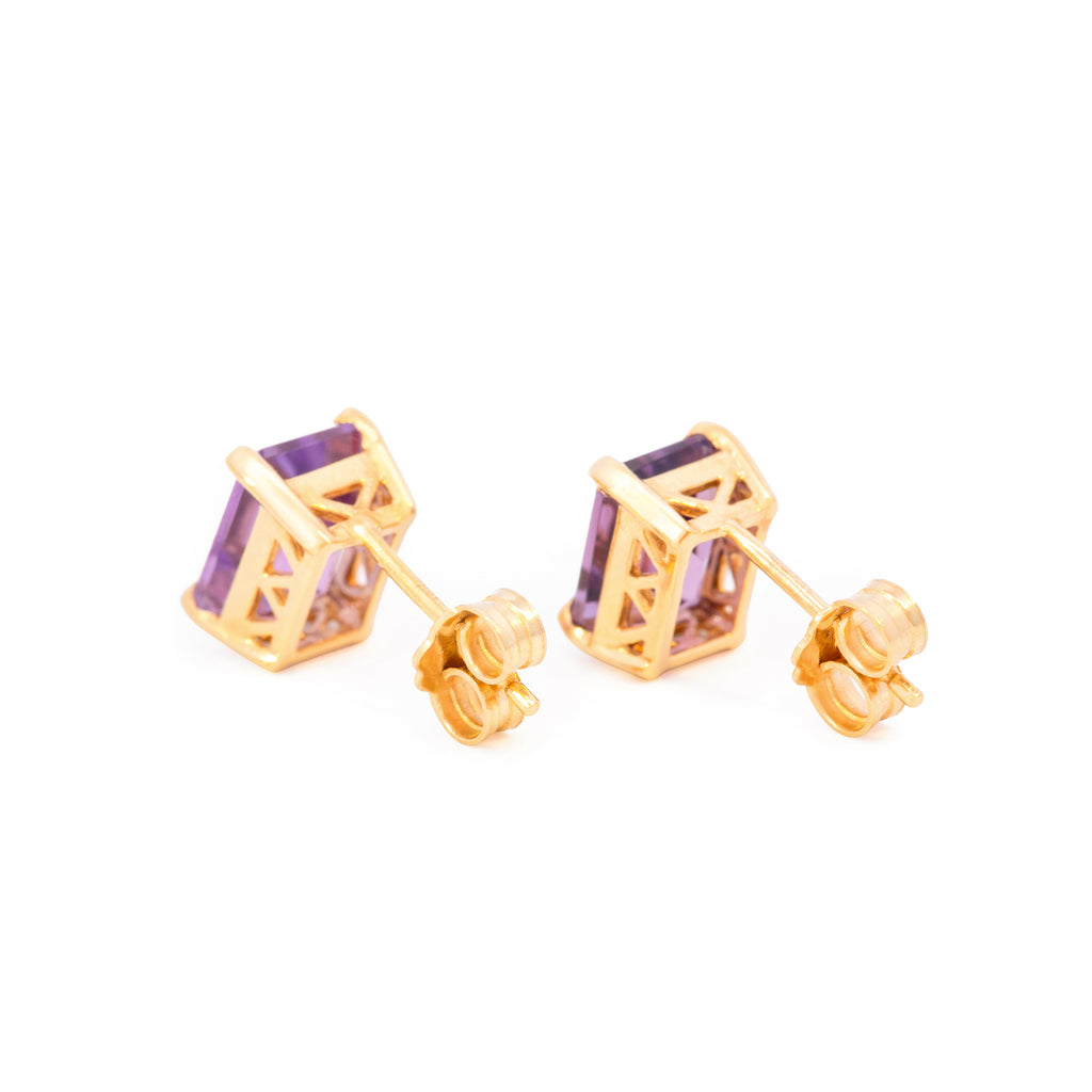ARETES AMATISTA RECTANGULAR