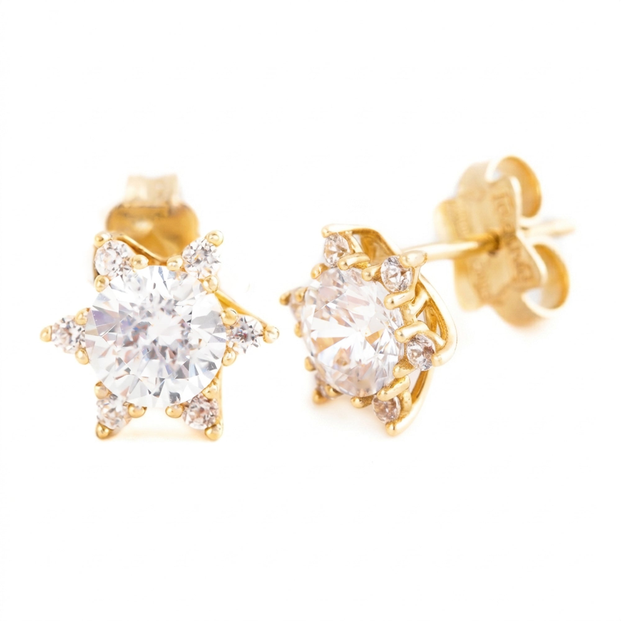 ARETES ESTRELLA CON ZIRCÓN