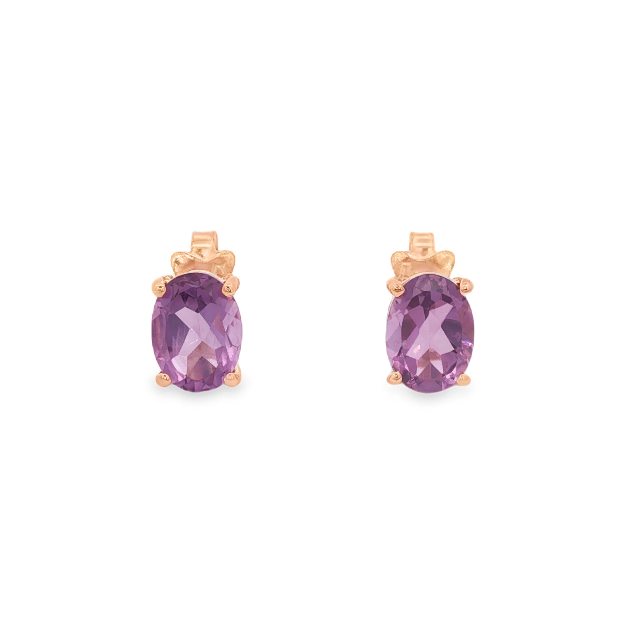 ARETES AMATISTA OVAL