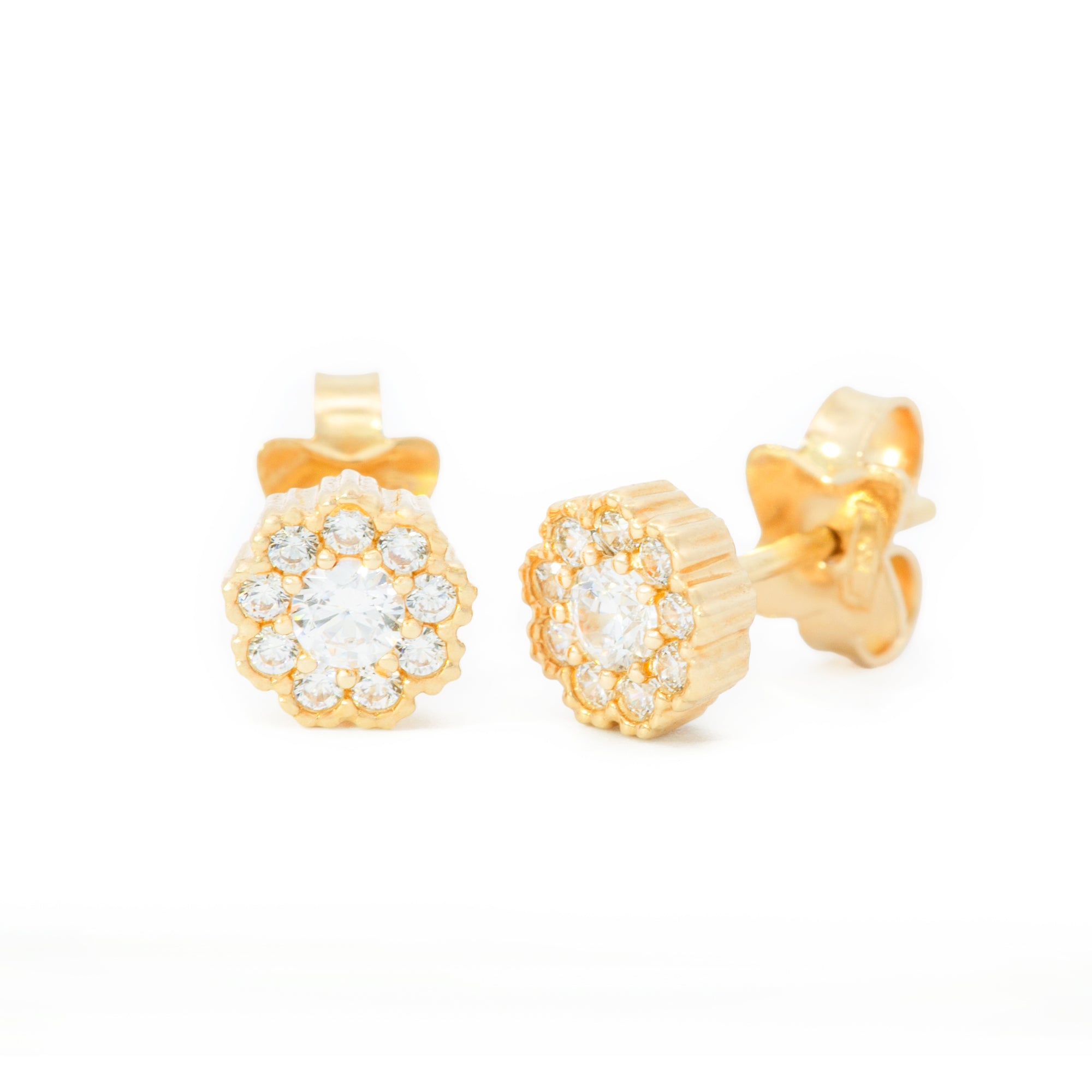 ARETES FLOR ZIRCÓN