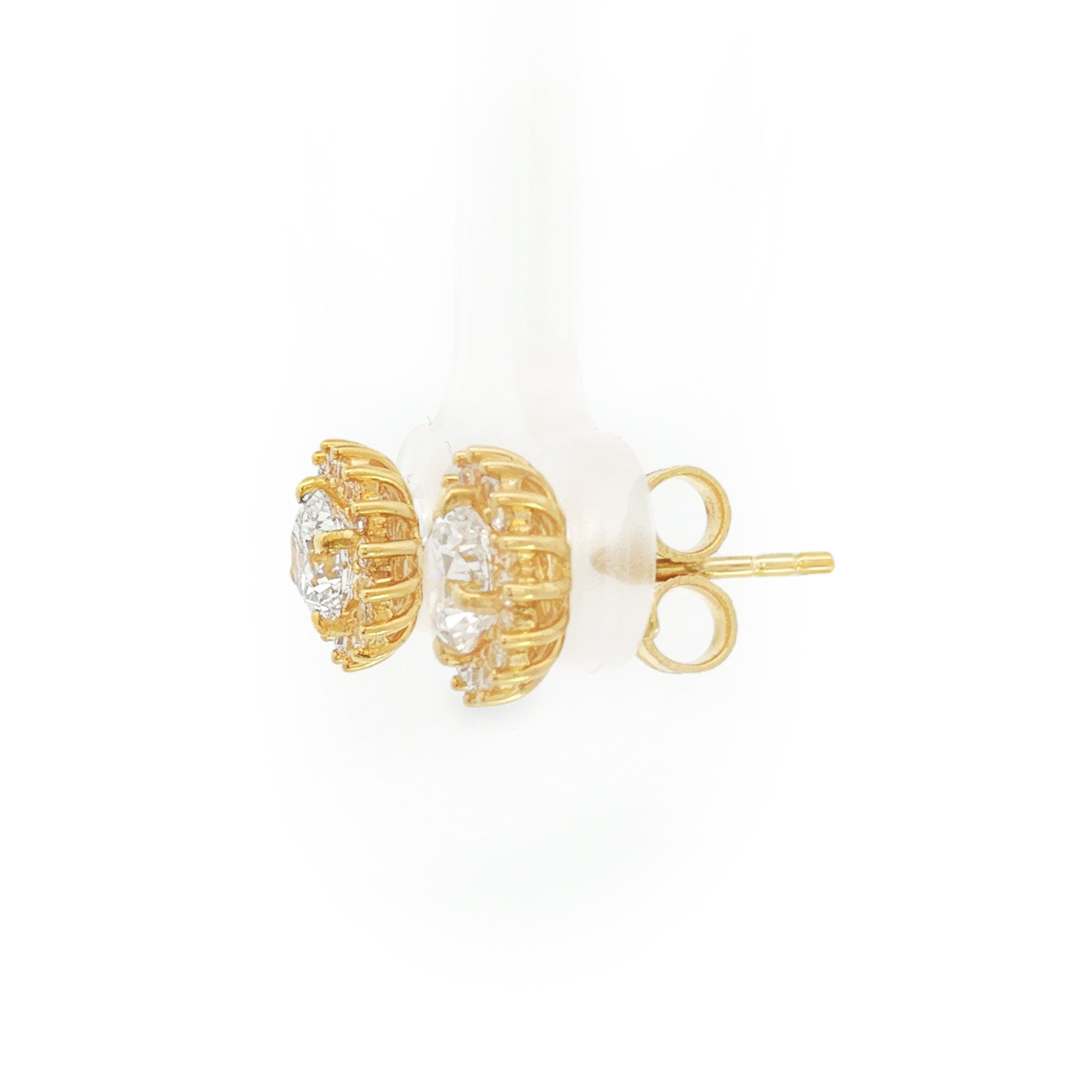 ARETES FLOR PUNTAS ZIRCONES