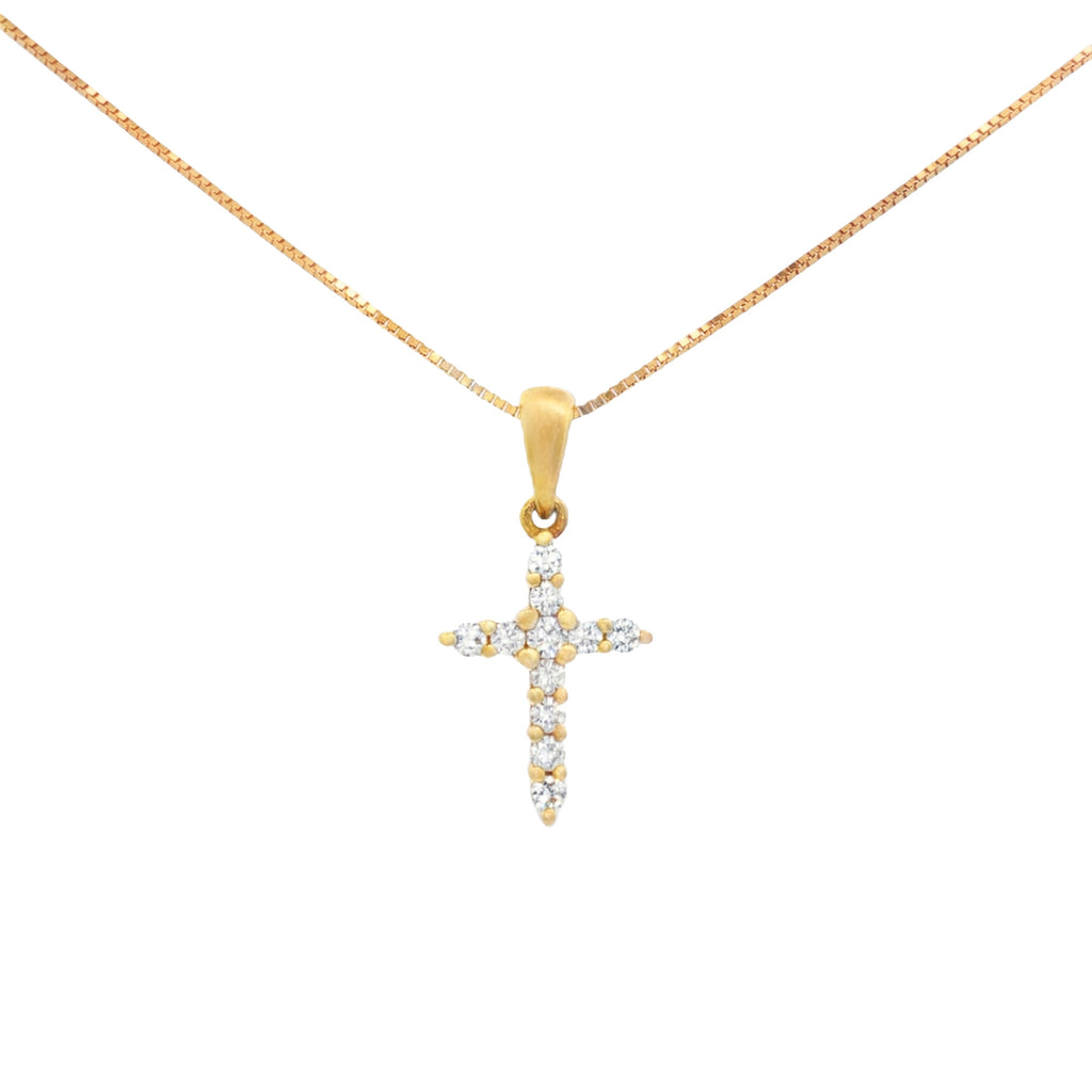 DIJE CRUZ CON DIAMANTES