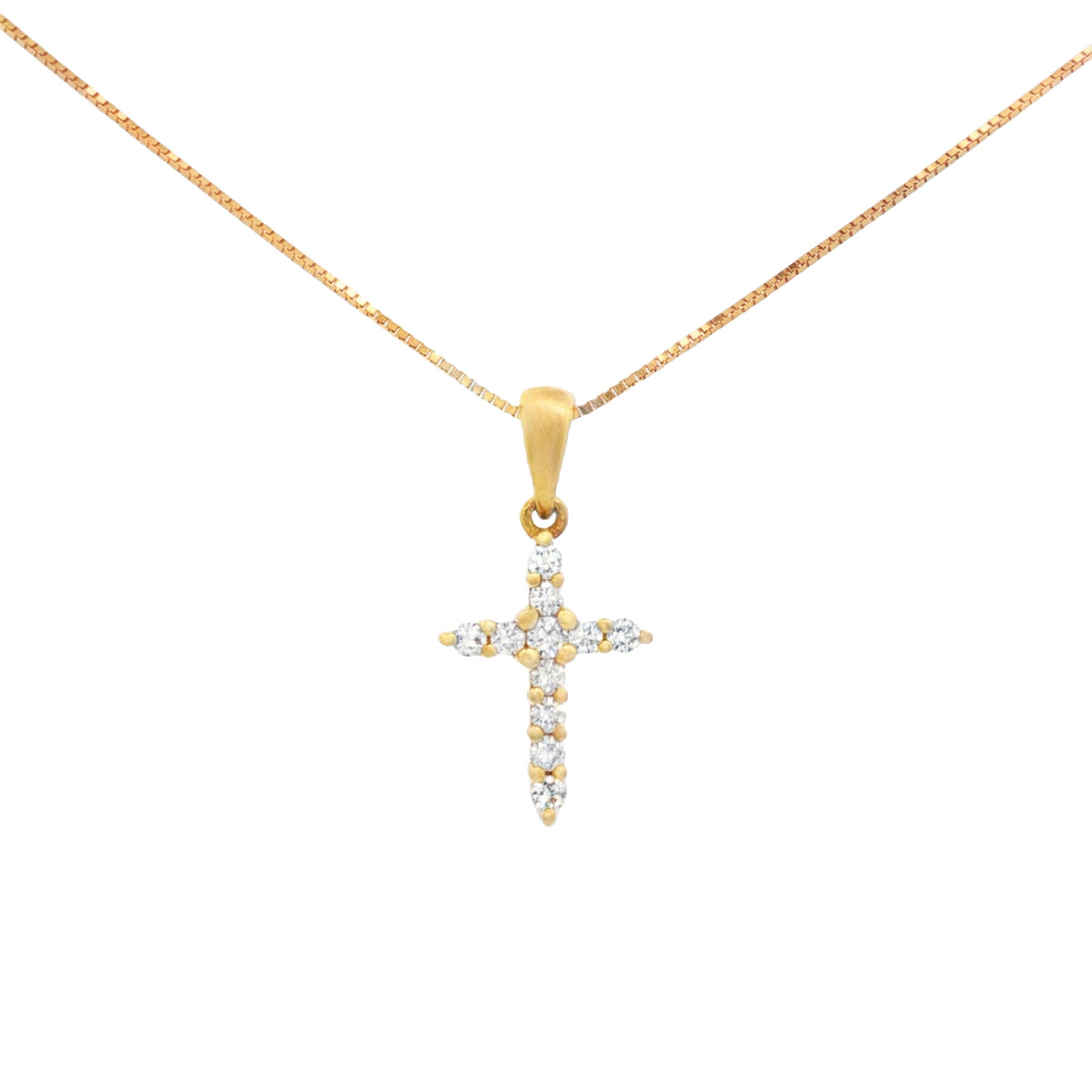 DIJE CRUZ CON DIAMANTES