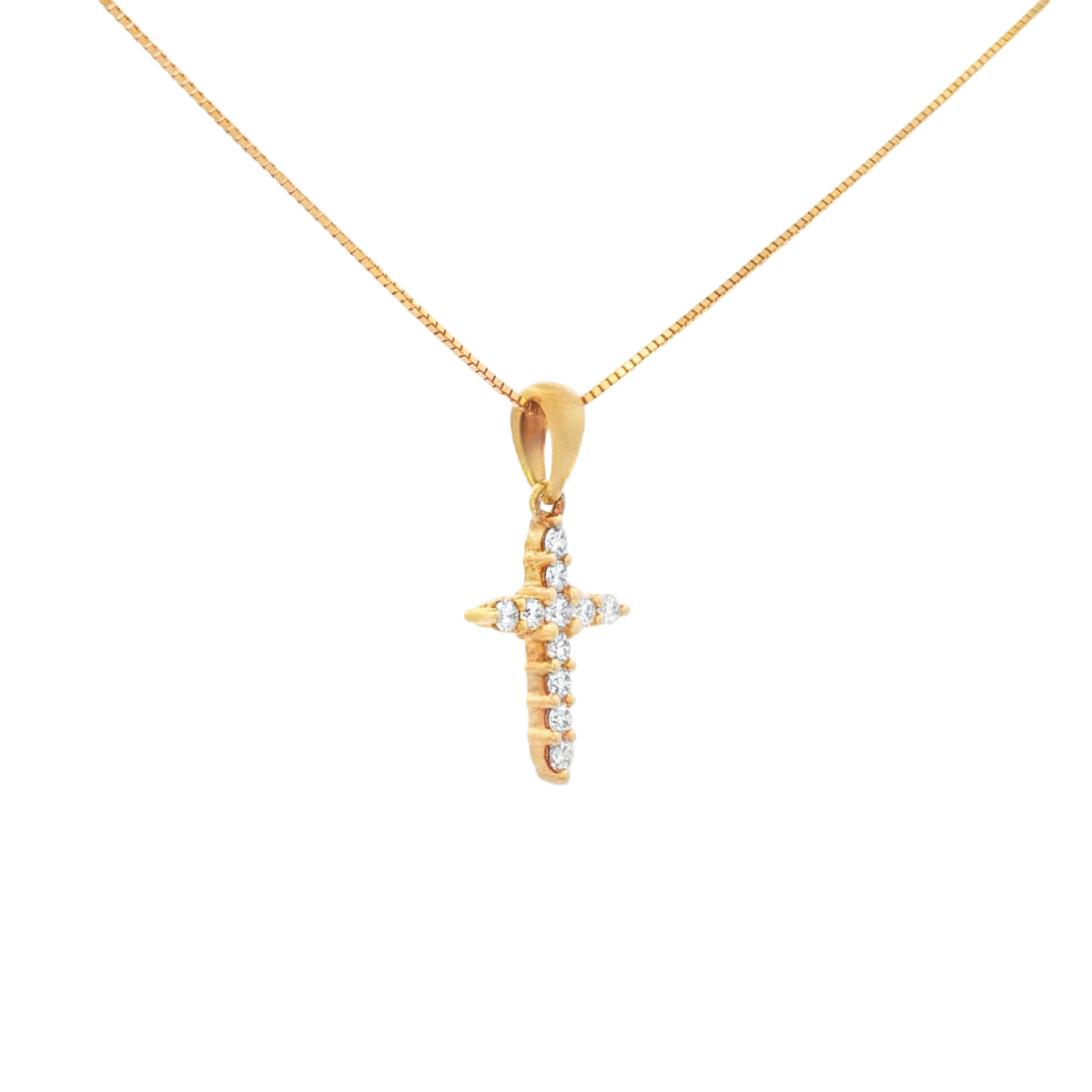 DIJE CRUZ CON DIAMANTES