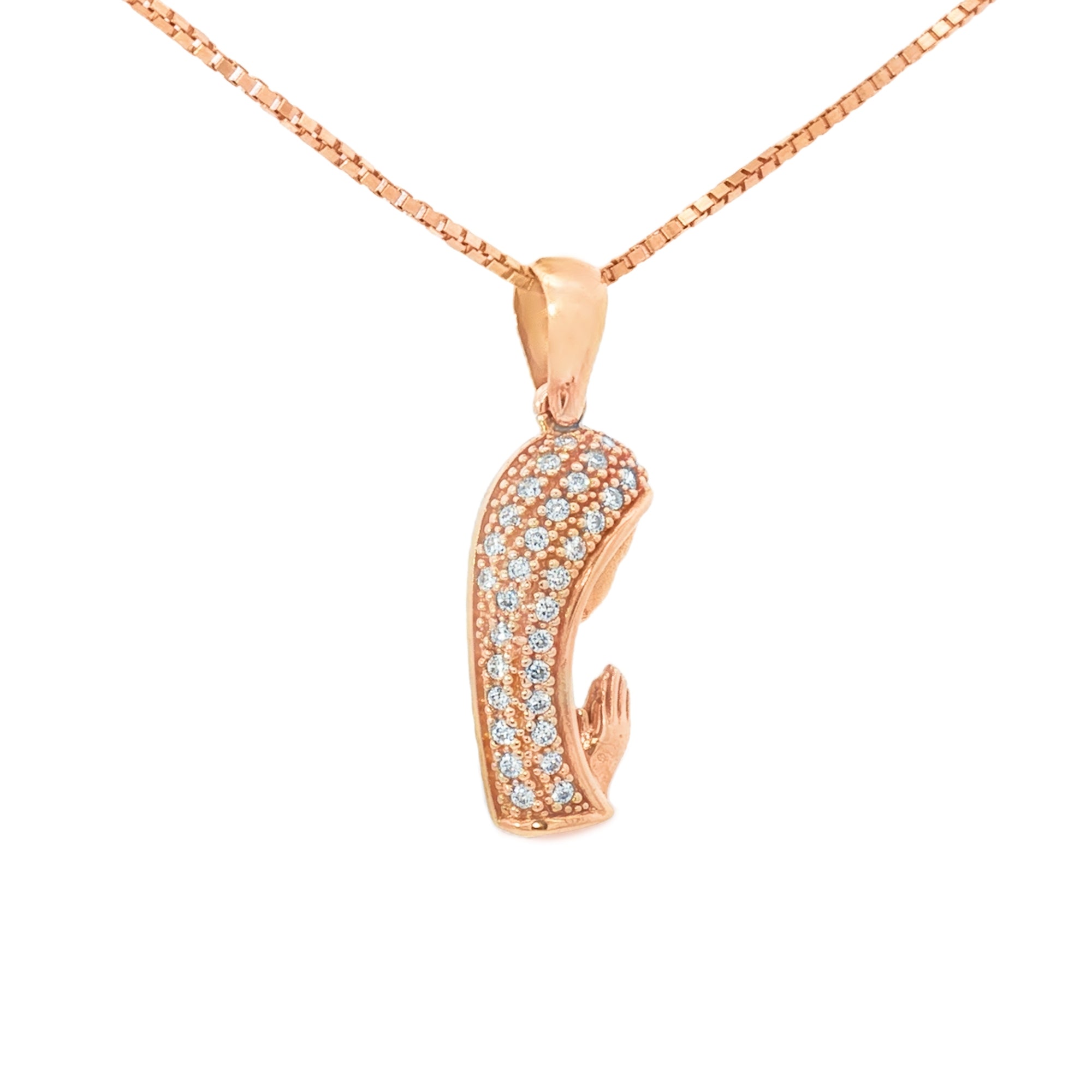 DIJE VIRGEN DEL MANTO CON ZIRCONES