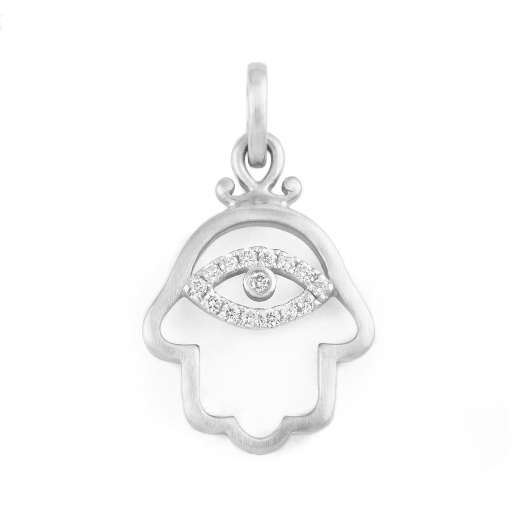 DIJE MANO DE HAMSA CON DIAMANTES