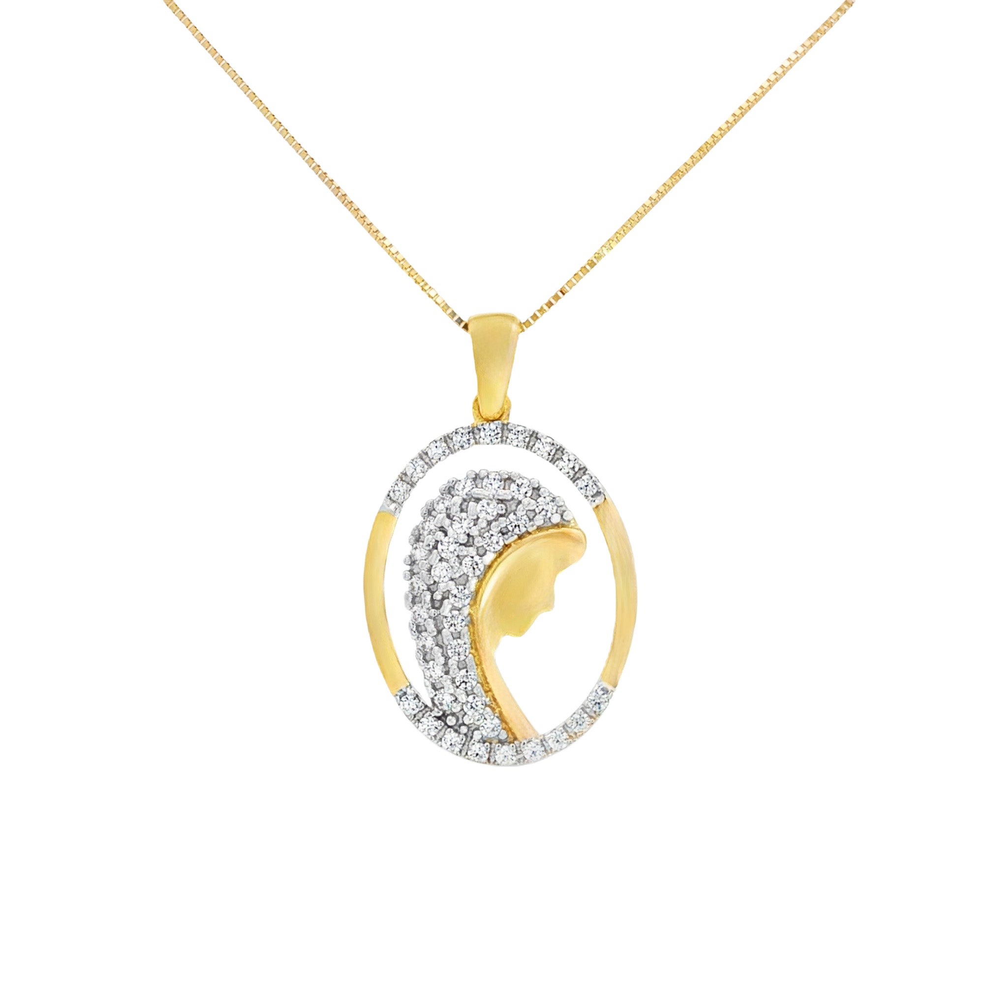 DIJE VIRGEN DEL MANTO OVAL
