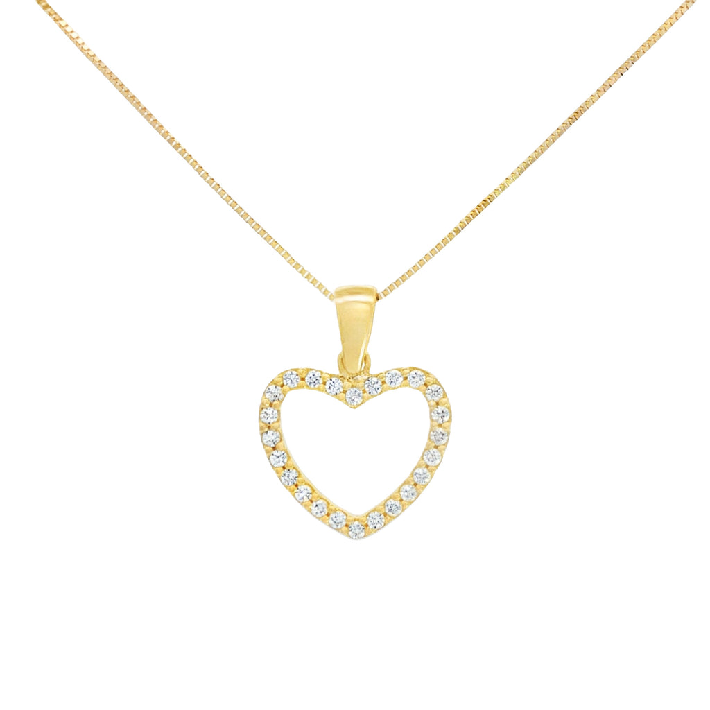 DIJE CORAZÓN CON ZIRCONES
