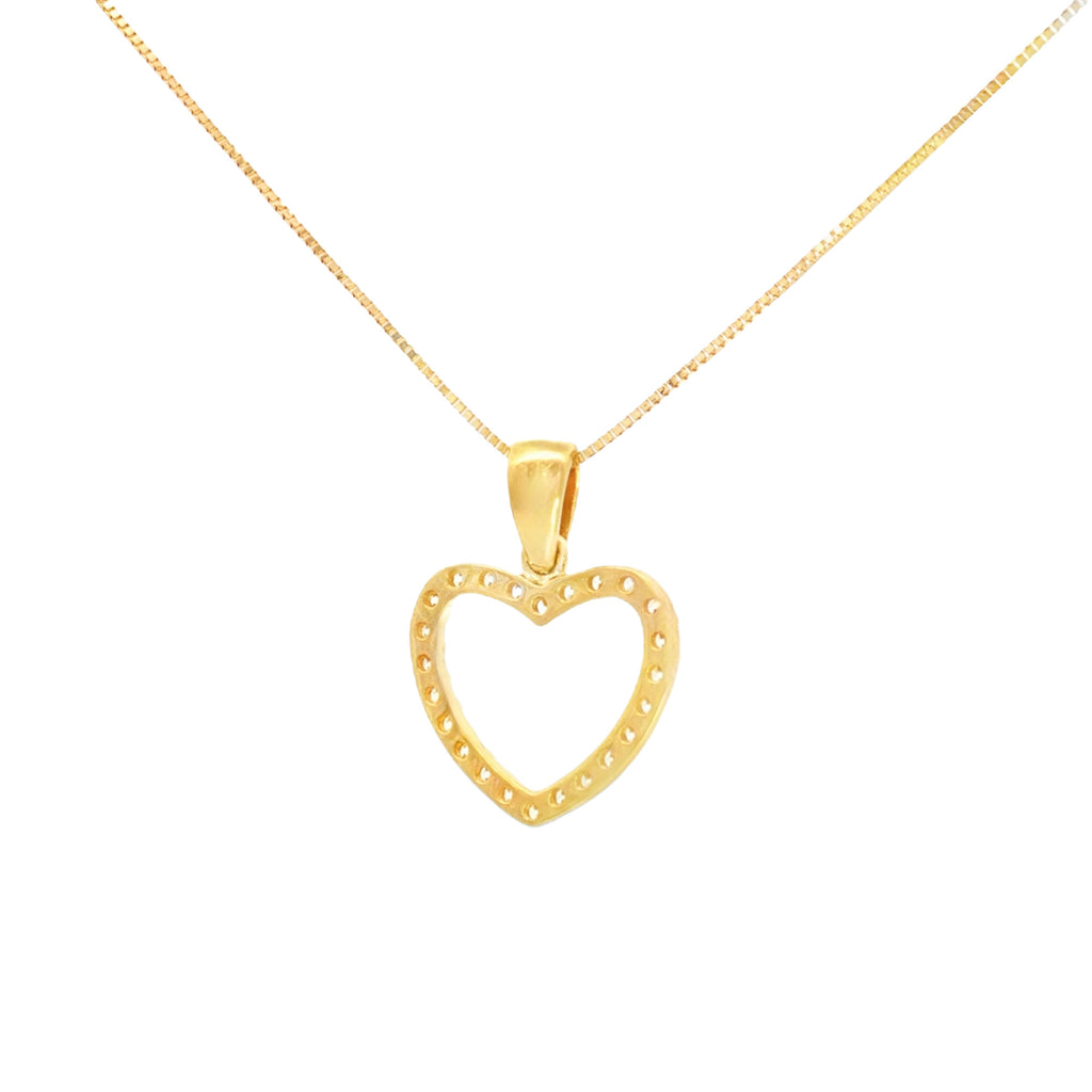 DIJE CORAZÓN CON ZIRCONES