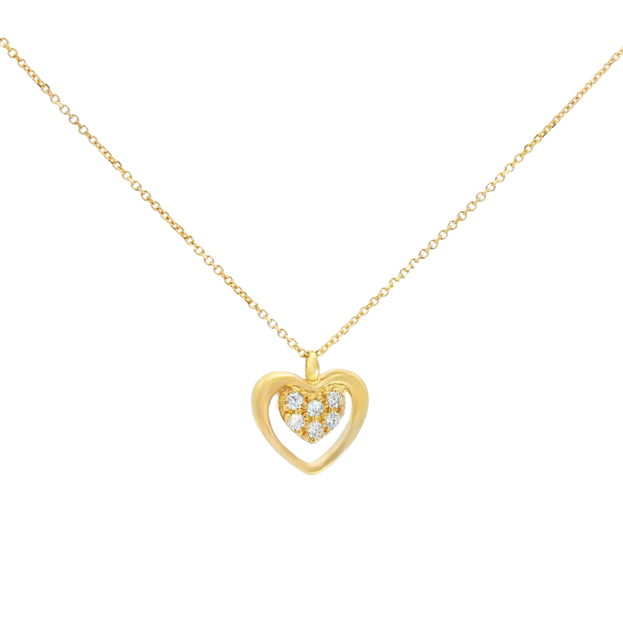 GARGANTILLA CORAZÓN CON ZIRCONES