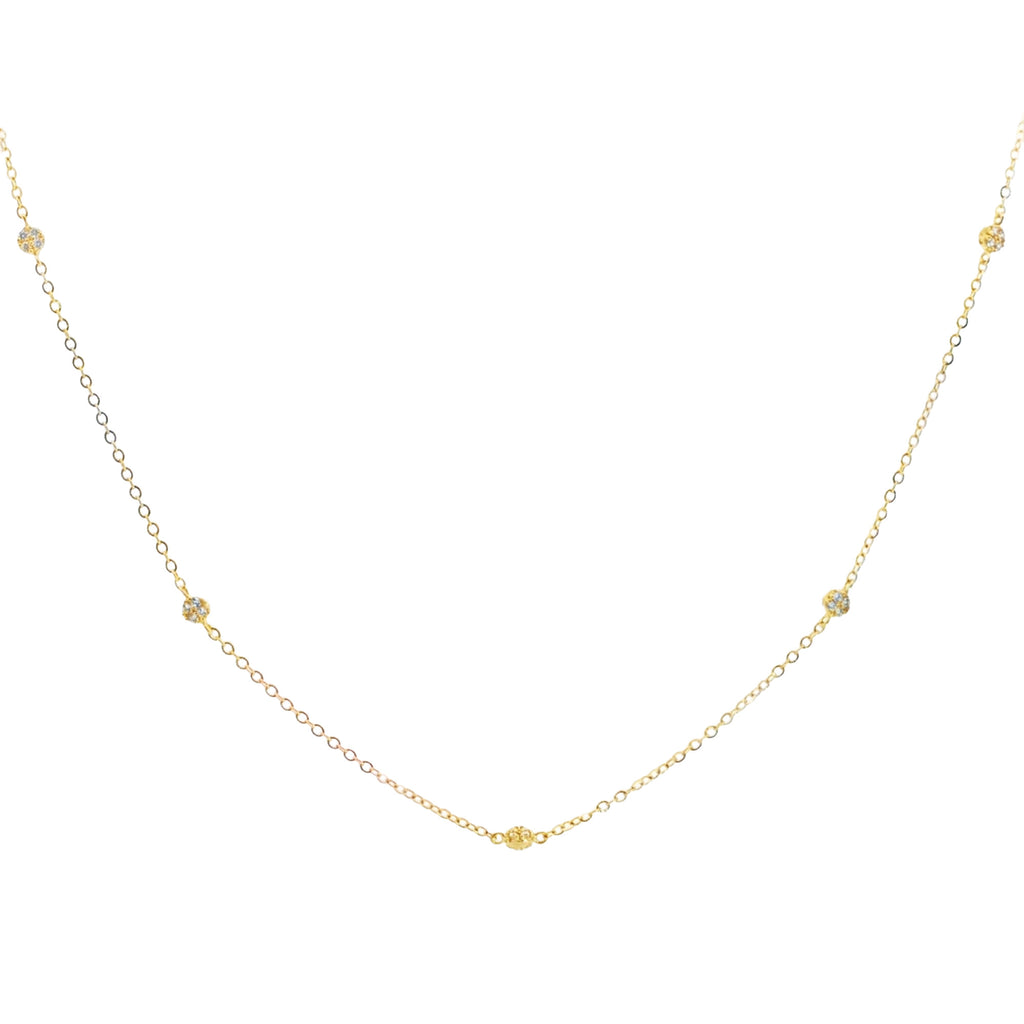 GARGANTILLA FLORES CON ZIRCONES