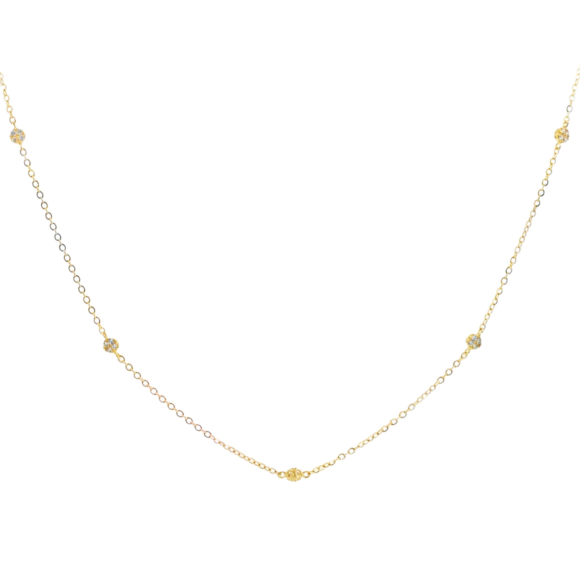 GARGANTILLA FLORES CON ZIRCONES
