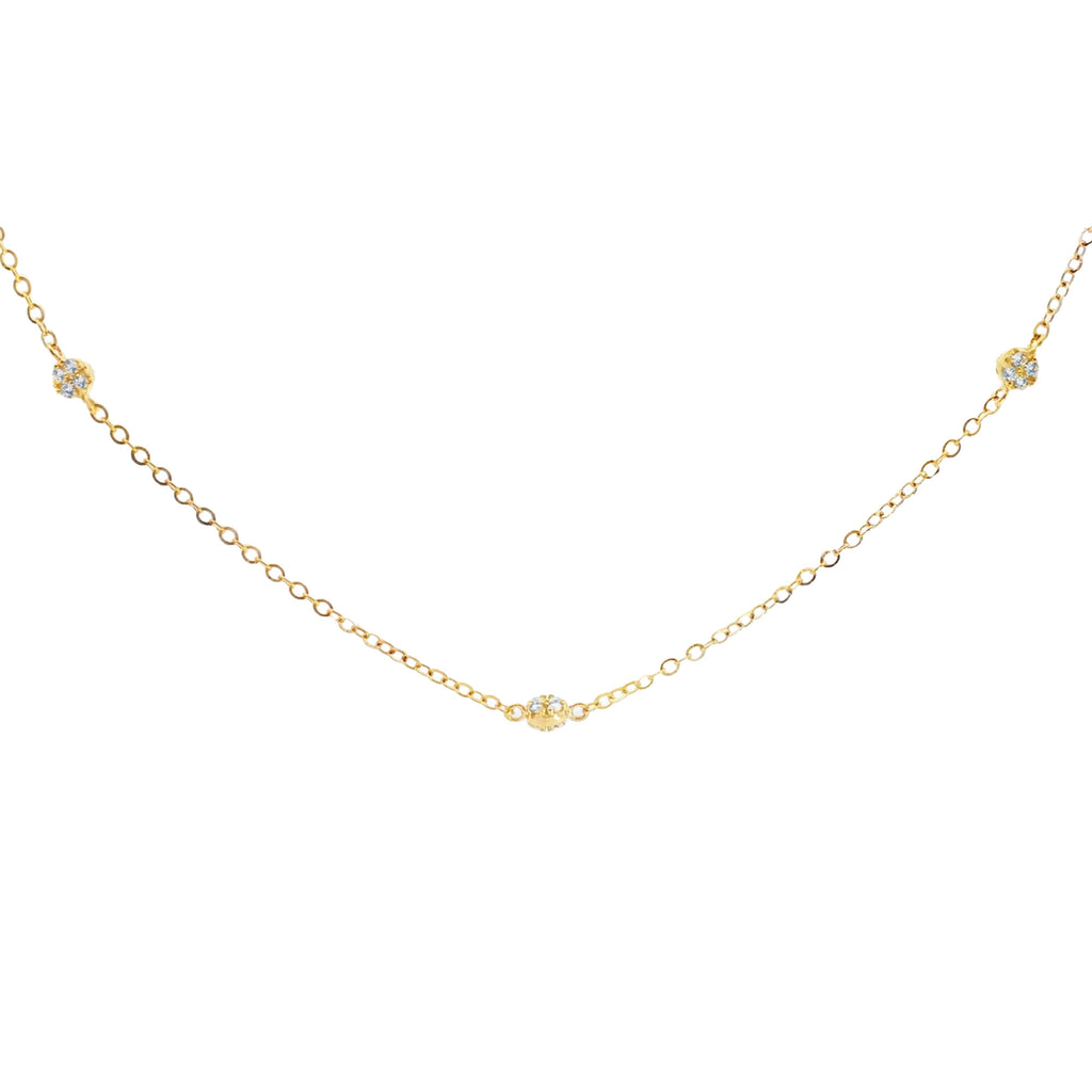 GARGANTILLA FLORES CON ZIRCONES