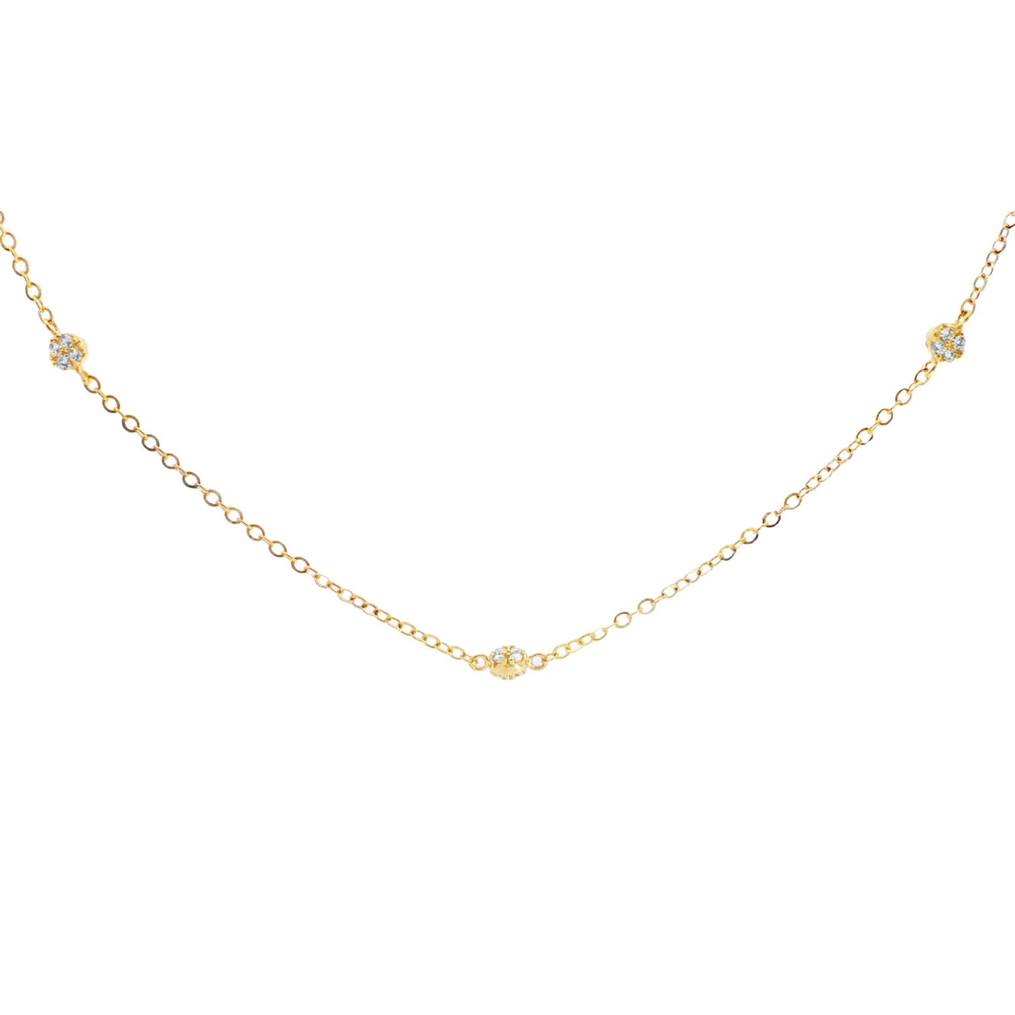 GARGANTILLA FLORES CON ZIRCONES