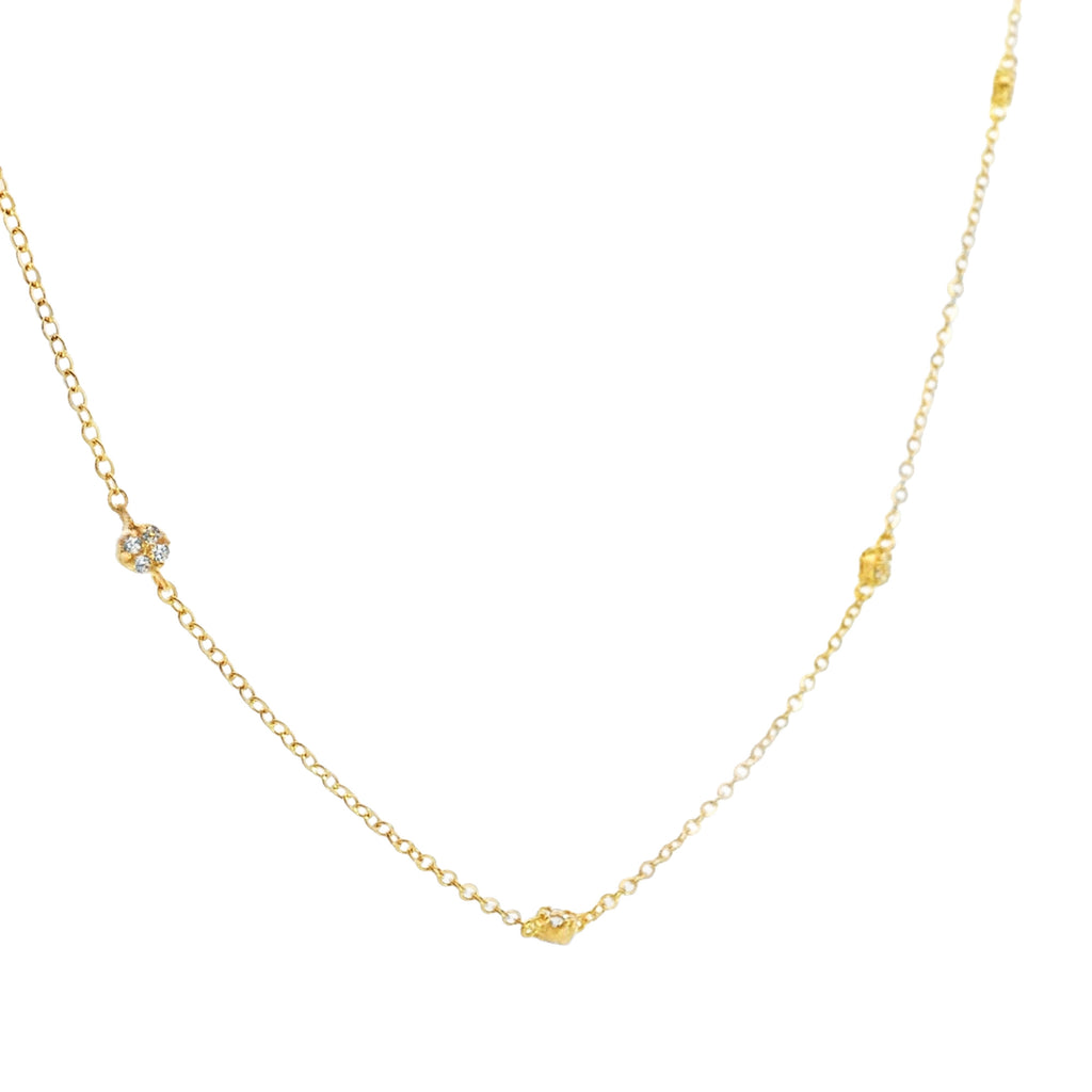 GARGANTILLA FLORES CON ZIRCONES
