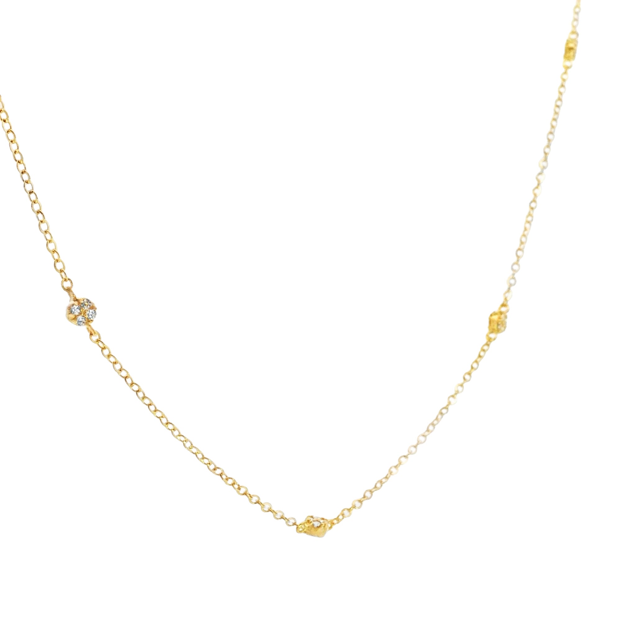 GARGANTILLA FLORES CON ZIRCONES