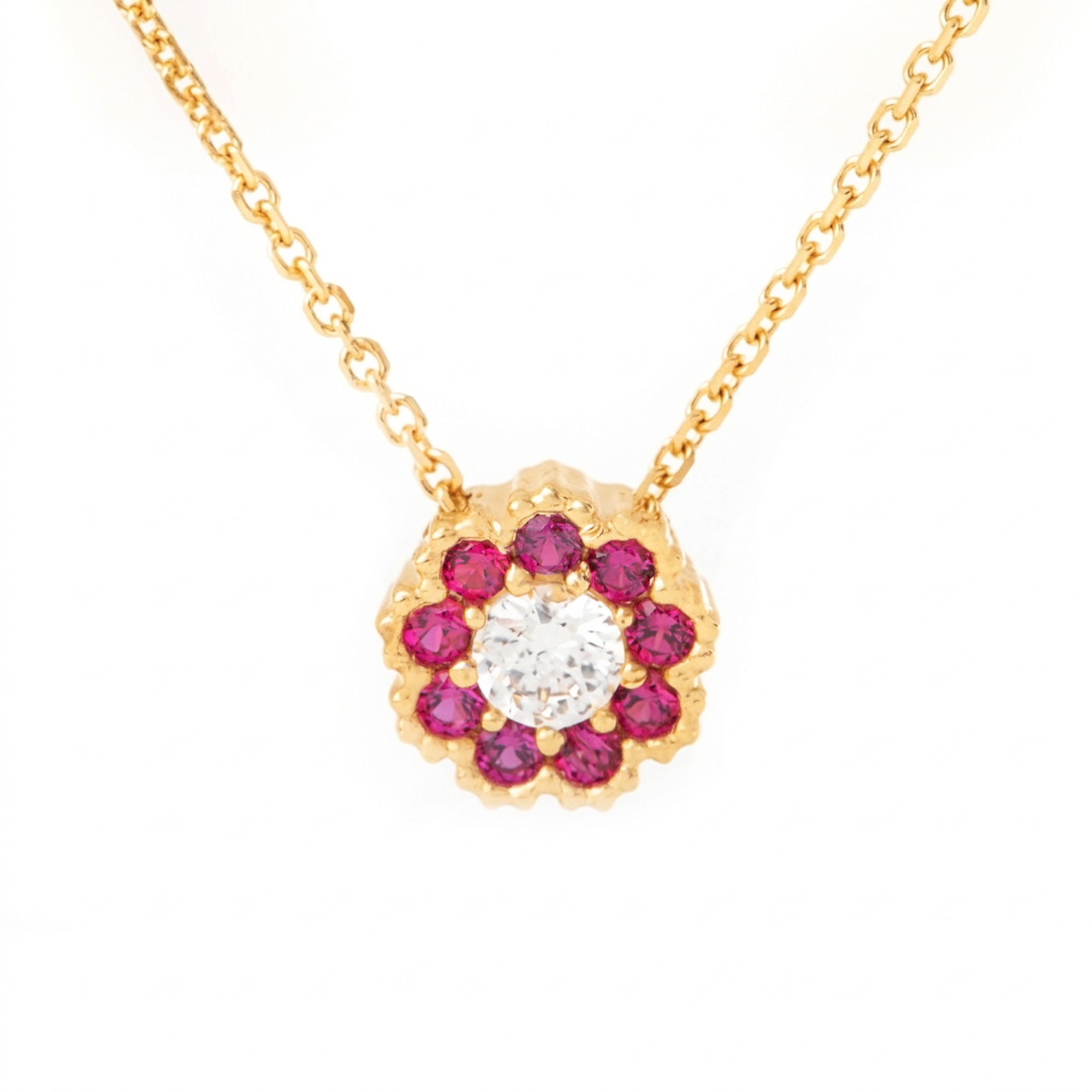 GARGANTILLA FLOR CON ZIRCÓN