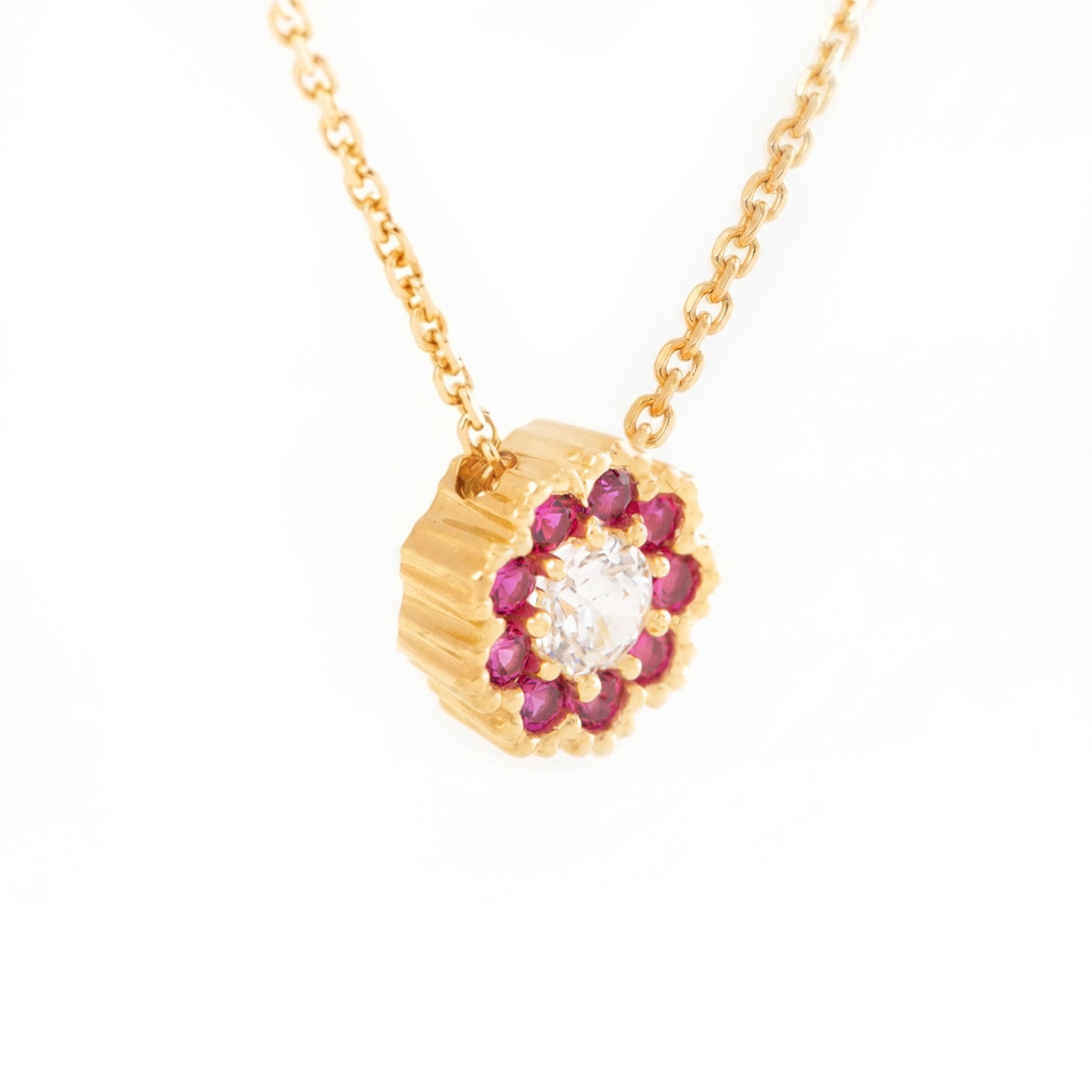 GARGANTILLA FLOR CON ZIRCÓN