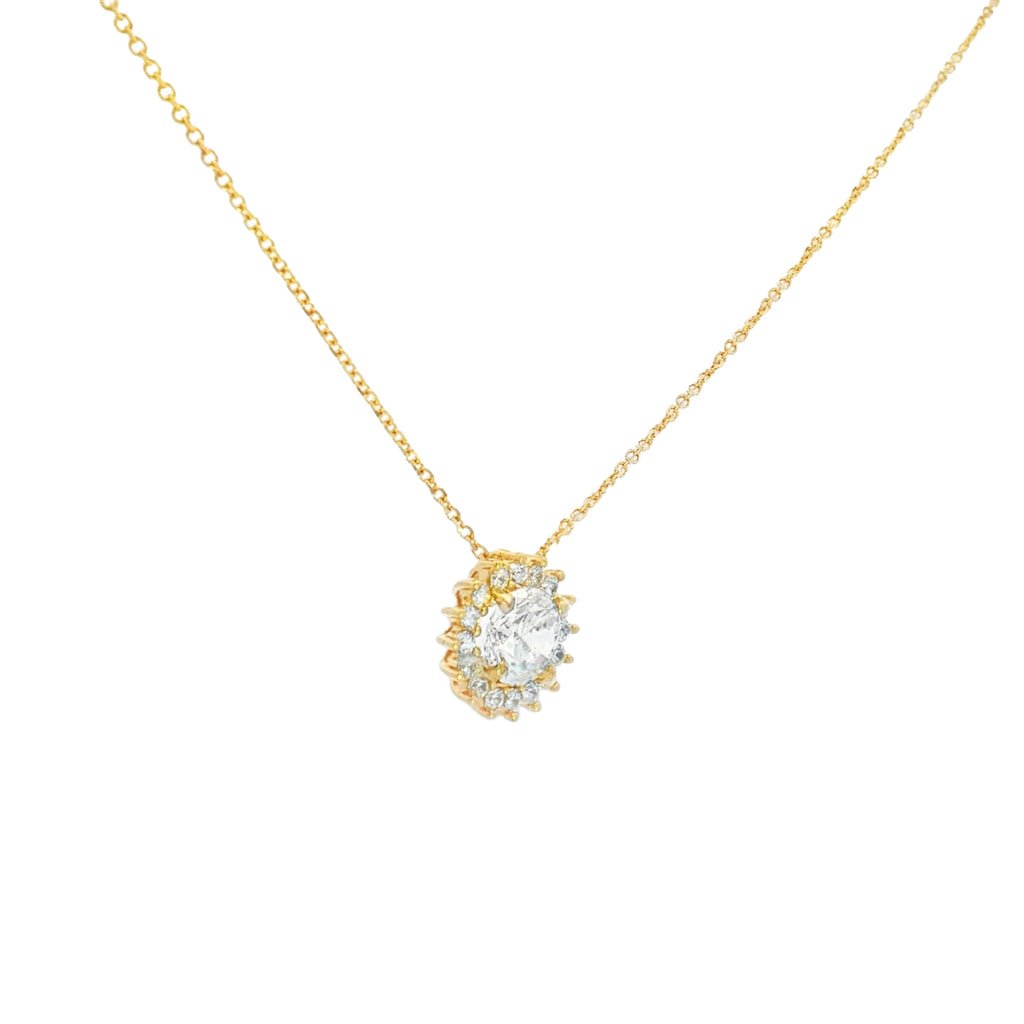 GARGANTILLA FLOR CON ZIRCONES